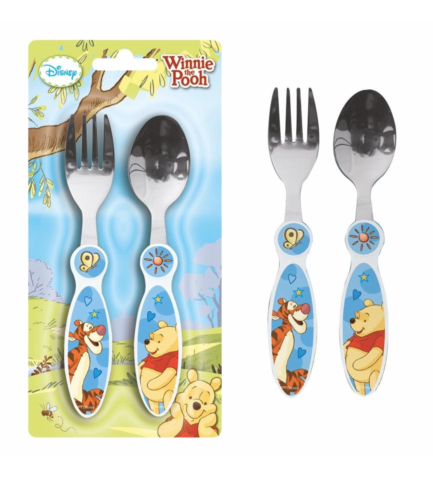 Winnie the Pooh Children's Cutlery Set | Disney 2-Piece Fork & Spoon for Kids | International Shipping Available - Buy Online on GoSupps.com