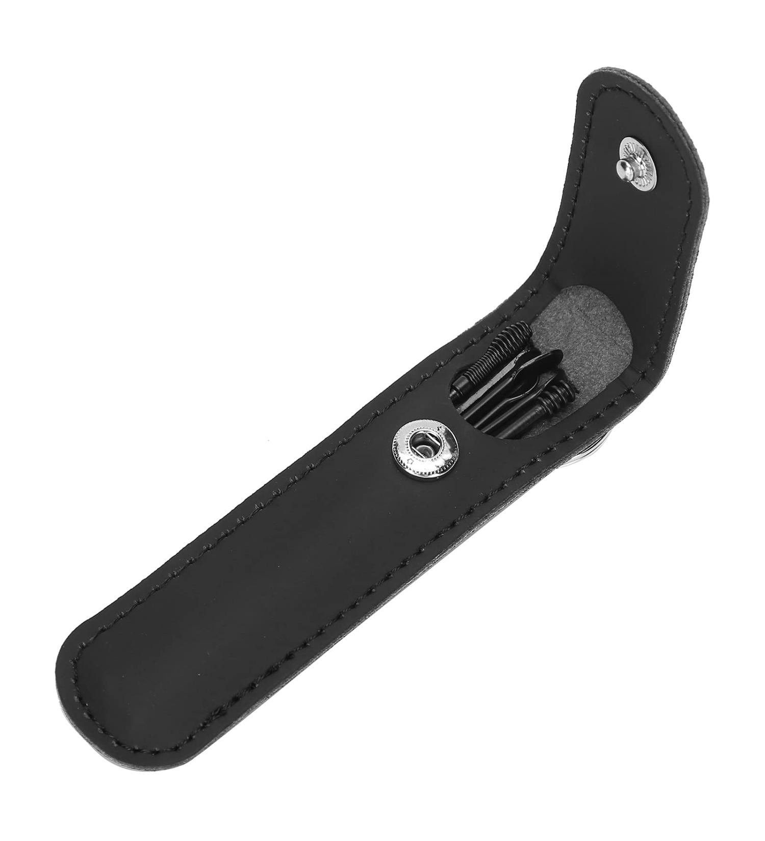 Ear Wax Removal Set - Durable & Rust Proof Spiral Ear Spoon | Easy & Convenient Cleaning Tool for Ear Canal Dirt - Black - Buy Online on GoSupps.com