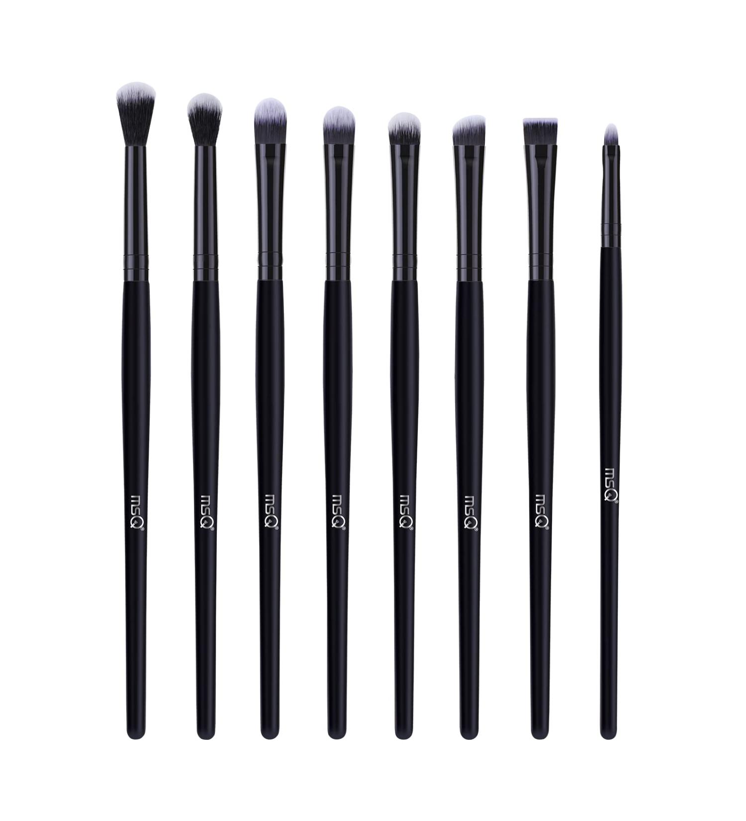 MSQ 8 Eyes Makeup Brush Set - Premium Eye Shadow Brushes for Flawless Makeup Application - Buy Online on GoSupps.com