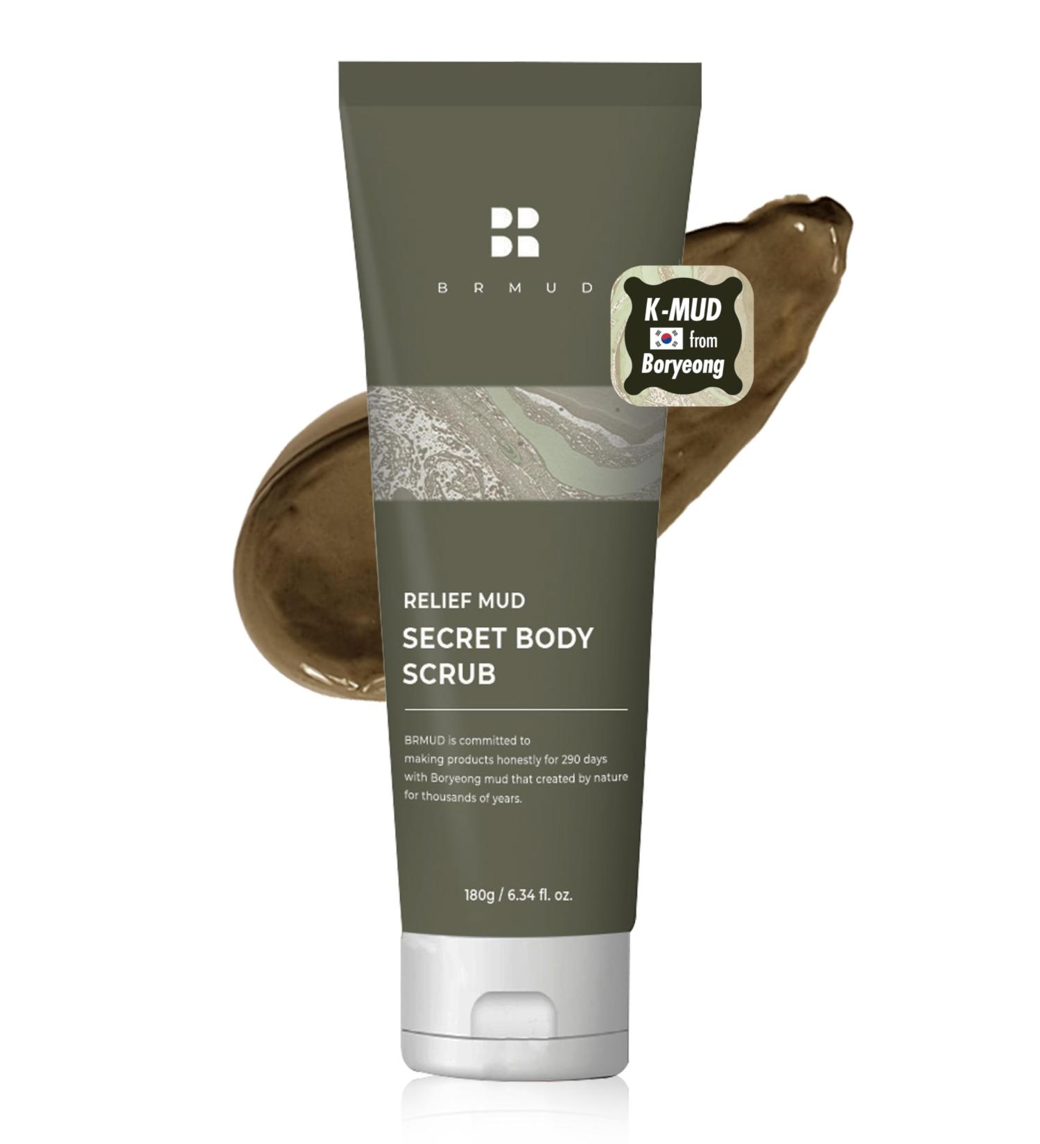 BRMUD Relief Mud Secret Body Scrub | ATEEZ Pick | Korean Body Wash Scrub Exfoliator for Ingrown Hair & Razor Bumps | After Waxing Care Feminine Wash w/Brown Sugar | for Sensitive Skin (6.34 fl oz) - Buy Online on GoSupps.com
