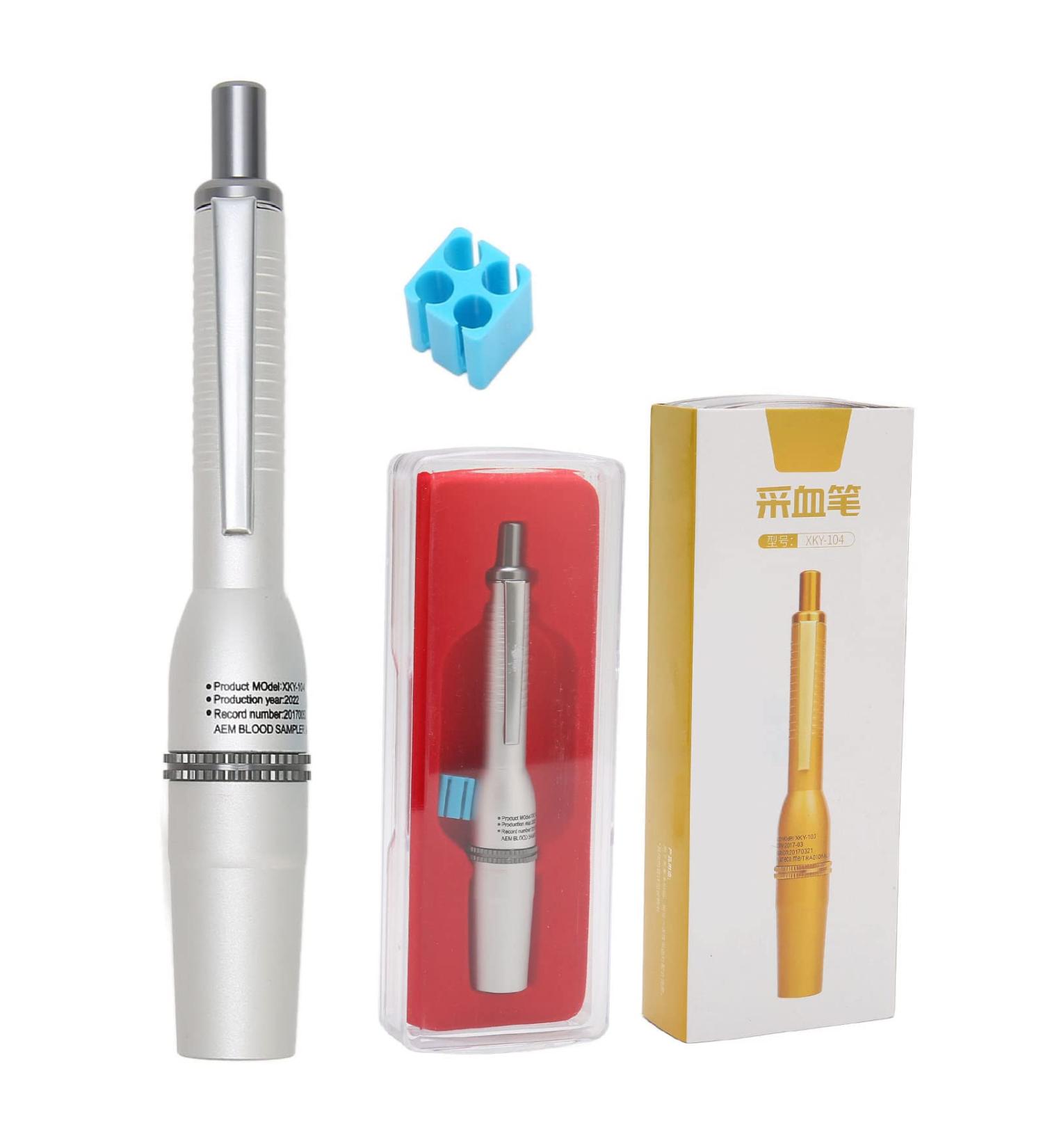 Aluminum Alloy Blood Lancing Device for Sugar Monitoring - Household Sampling Pen for Cupping - Silver - Buy Online on GoSupps.com