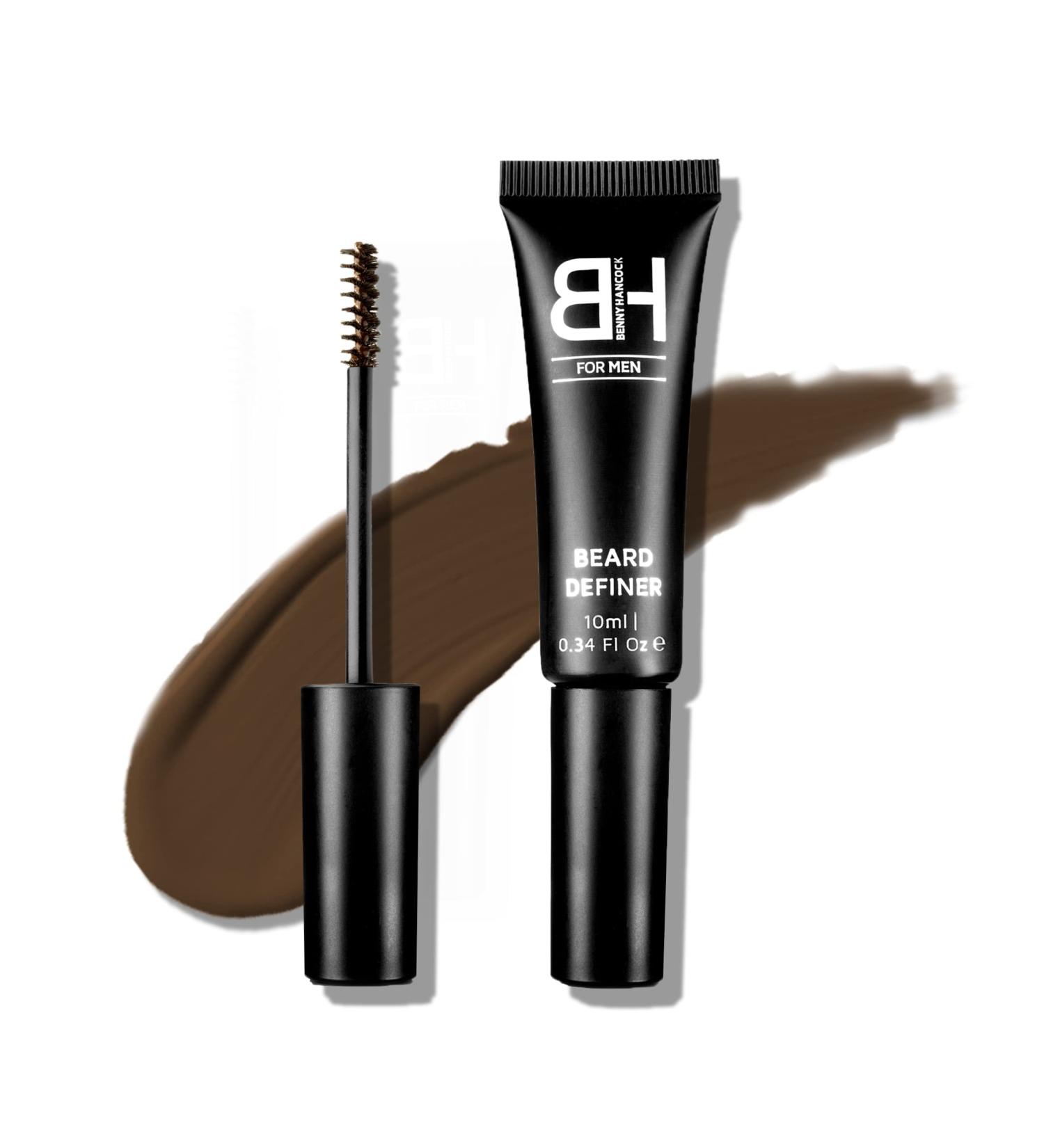 Benny Hancock Beard Colour Filler for Men - 1-Day Washout Beard Filler | Easy Application Shaping Brush for a Thick Well-Groomed Beard & Eyebrows | Vegan & Cruelty-Free Makeup (Dark Brown) - Buy Online on GoSupps.com