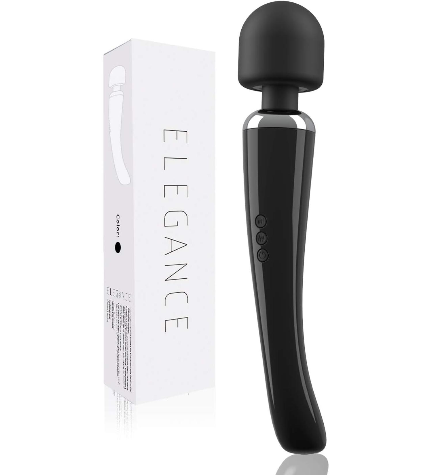 Handheld Cordless Wand Massager - 8 Speeds  20 Vibrating Patterns - USB Rechargeable - Muscle Aches & Sports Recovery - Black - Buy Online on GoSupps.com