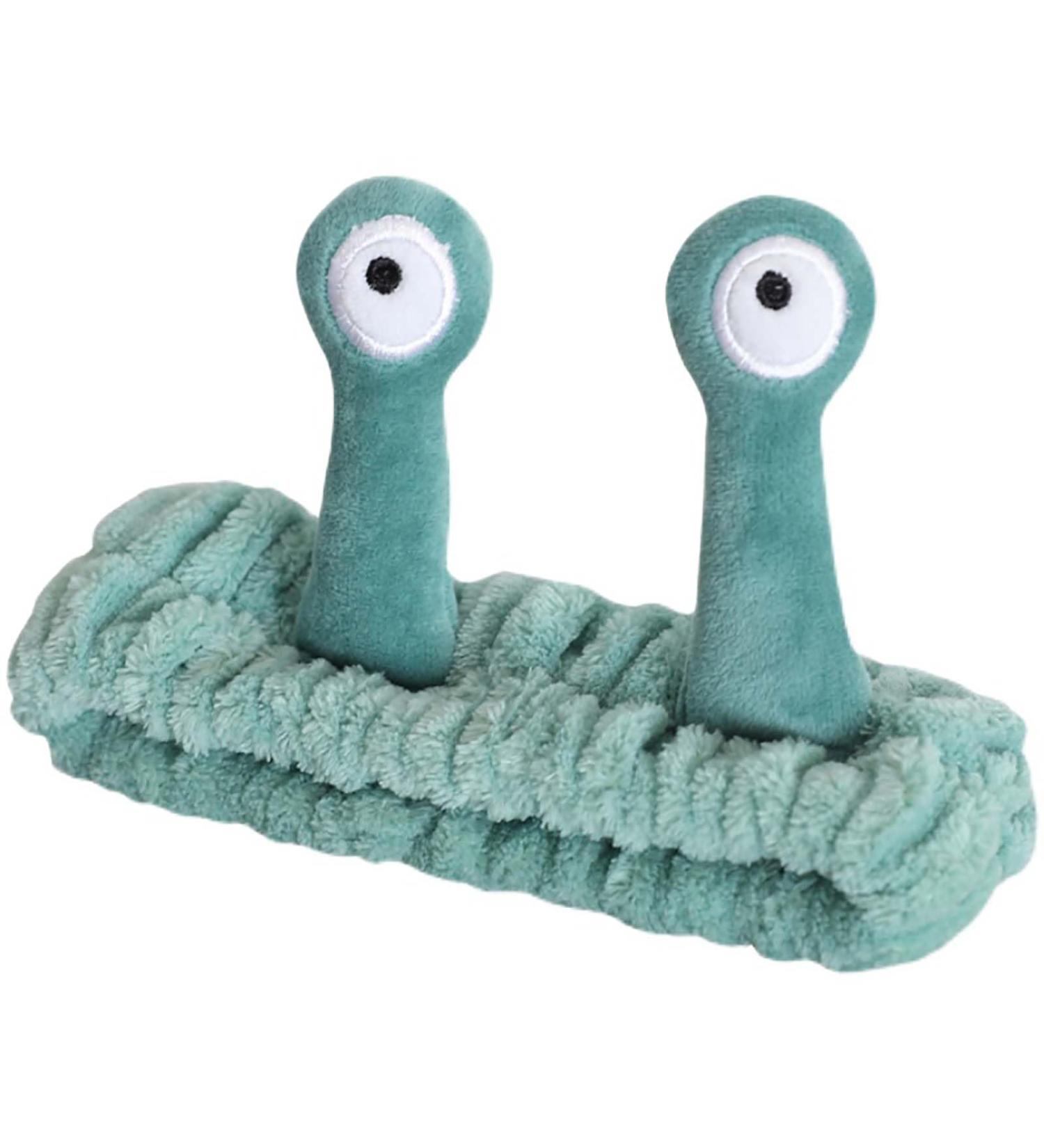 Dinghaole Creative Face Wash Headband for Women - Palm and Snail Cartoon Cute Coral Fleece Elastic Hair Band for Shower Sports Skincare and Makeup - Buy Online on GoSupps.com