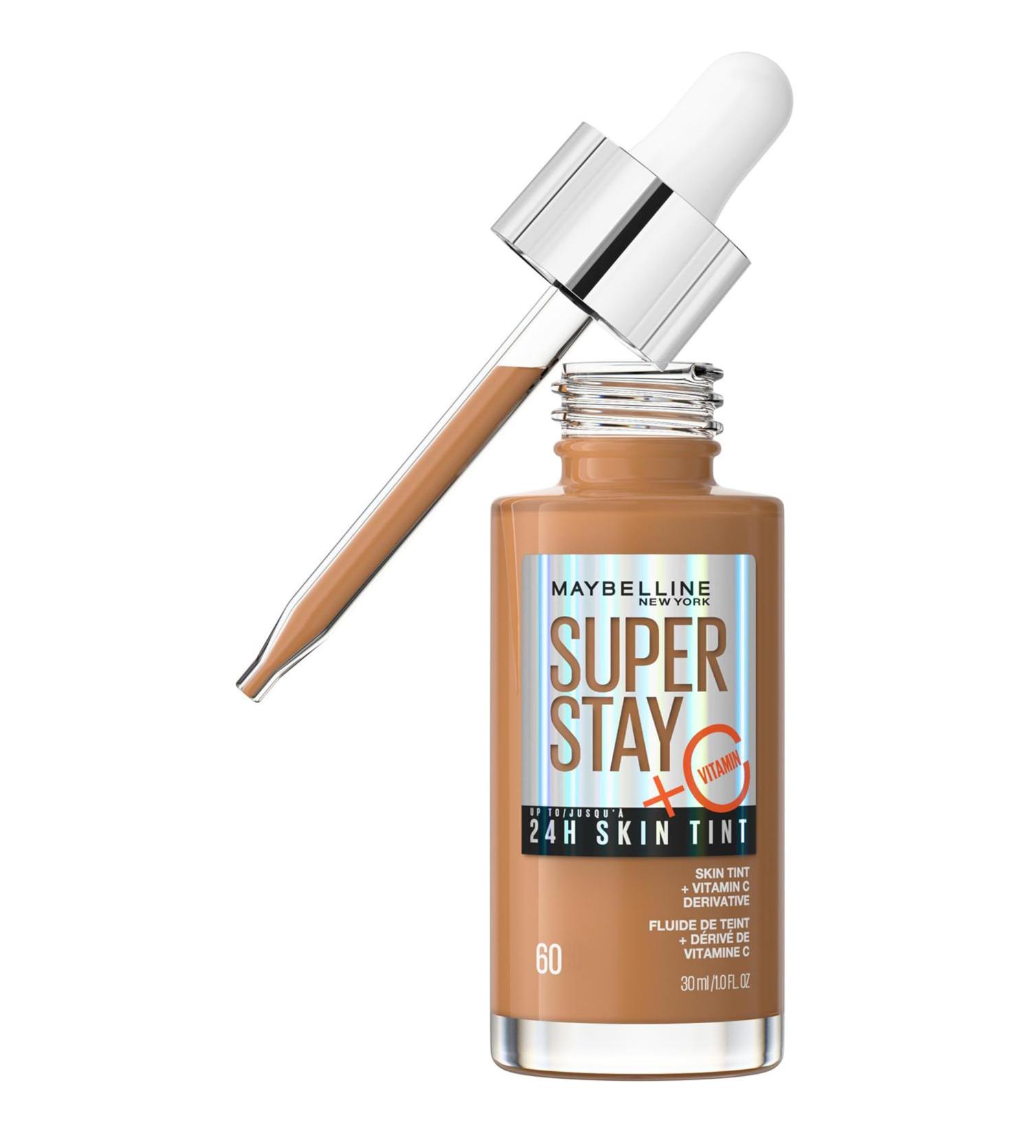 Maybelline Super Stay Skin Tint Foundation With Vitamin C - Long-Lasting 24H Vegan Formula, Shade 60 - 30 ml - Buy Online on GoSupps.com