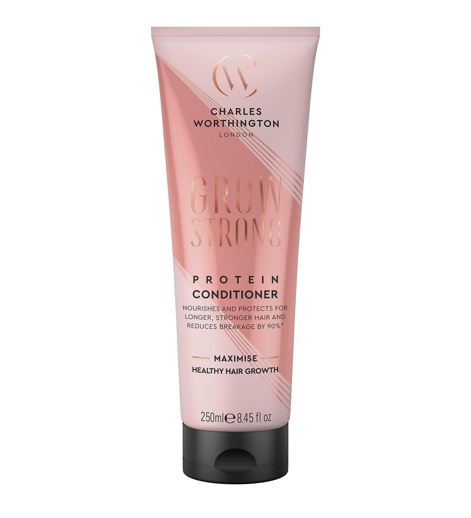 Charles Worthington Grow Strong Protein Conditioner 250ml - Hair Repair for Fine Hair - Salon Quality - Unisex Formula - Buy Online on GoSupps.com