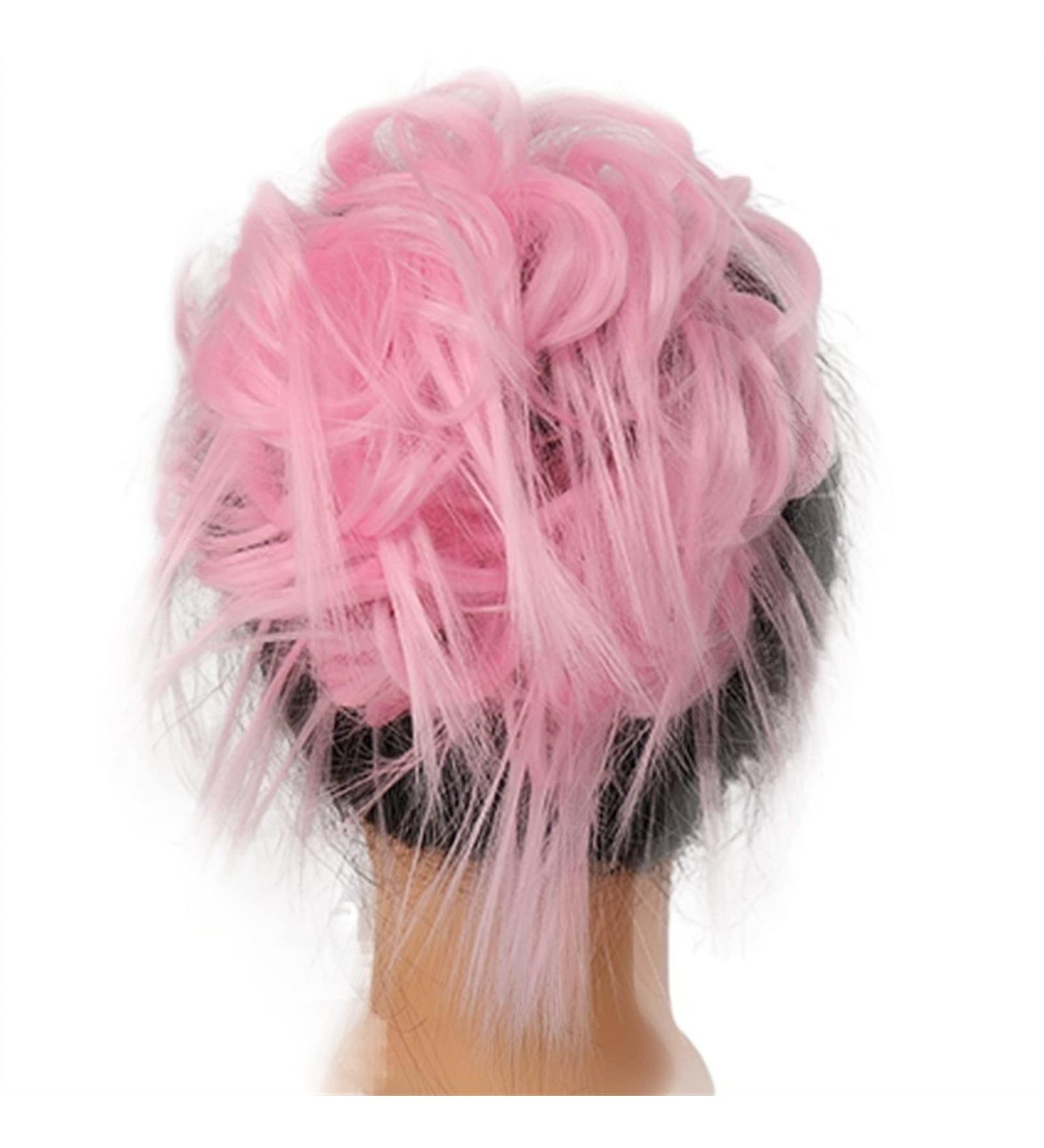 Messy Bun Hair Piece for Women Synthetic Tousled Updo Messy Bun Hair Pieces Hair Scrunchies Extensions with Elastic Band Ponytails Hair Extensions for Women Fake Hair Accessories for Women Girls Pink - Buy Online on GoSupps.com