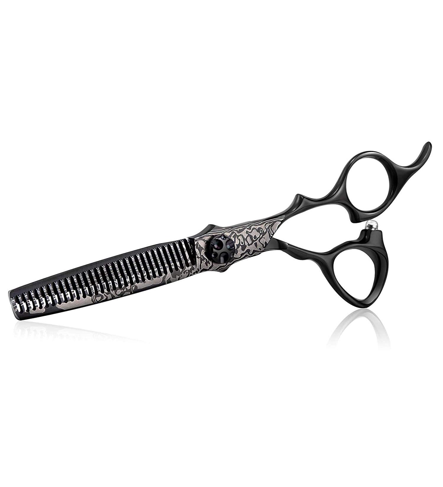 Purplebird 6-Inch Hair Scissors | Sharp Japanese 440C Hairdressing Shears for Men & Women | Effilier Scissors with Damascus Design - Buy Online on GoSupps.com
