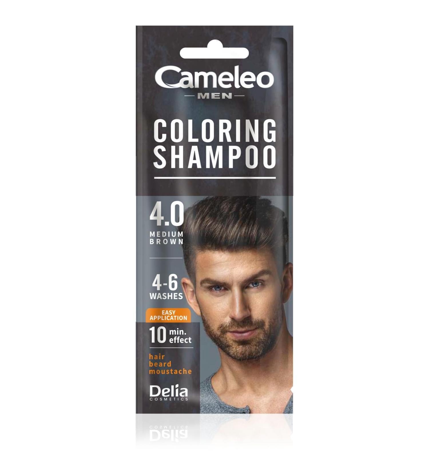 Cameleo - Shampooing Coloration Homme - BRONZE MOYEN - Shampooing - 15ml Brun moyen 15 ml (Lot de 1)