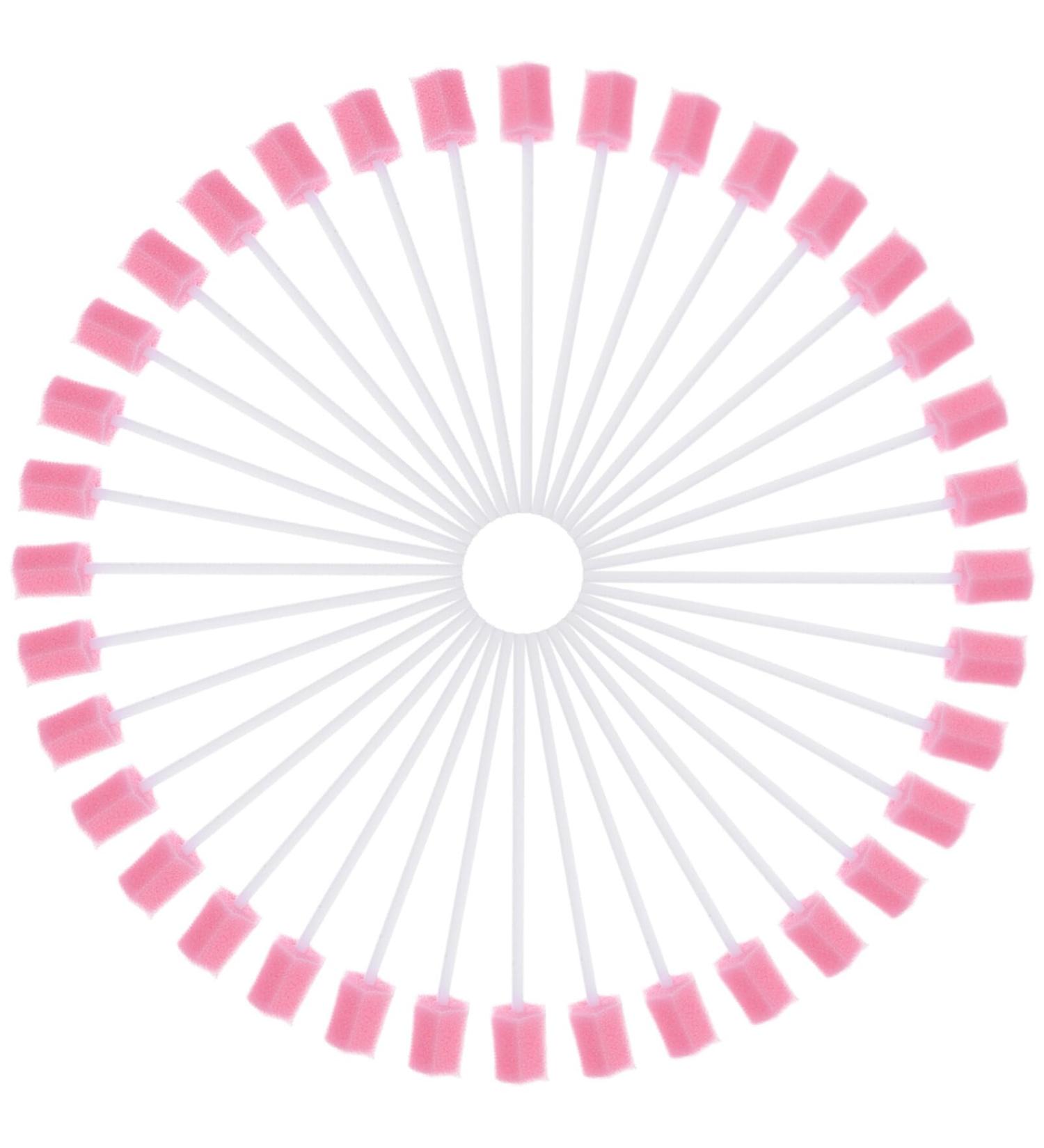 Healifty 100-Piece Disposable Cotton Swabs for Oral Hygiene | Neutral Foam Mouth Care Sticks | Comfort & Clean Health (Pink) - Buy Online on GoSupps.com