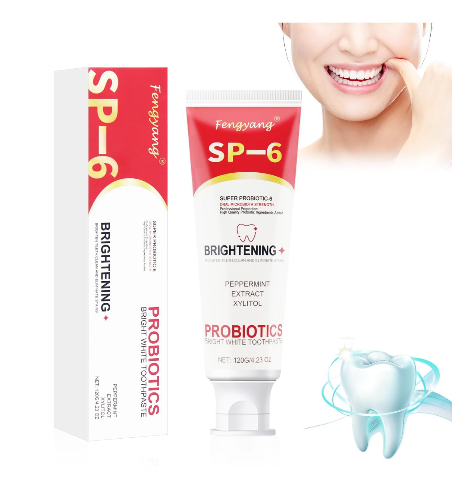 Fengyang Ultra Whitening Toothpaste SP-6 SP-6 Whitening Toothpaste whitening toothpaste toothpaste whitening toothpaste Probiotic Whitening Toothpaste - Buy Online on GoSupps.com