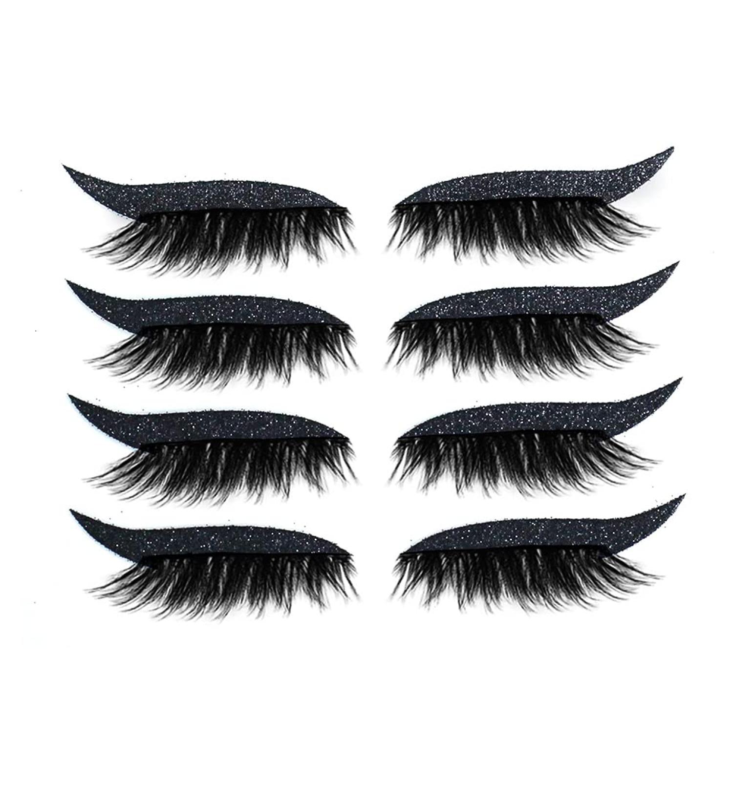 RainbowBeauty Eyeliner Eyelash Stickers Makeup Instant Sticker Waterproof Eyelid Stickers Reusable Eyelash Stick Self-Adhesive Eye Line Strip Stickers - Black one size - Buy Online on GoSupps.com