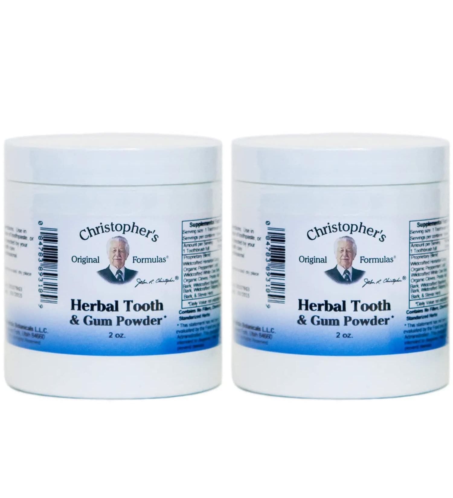 Dr. Christopher's Herbal Tooth and Gum Powder - 2 Pack | Natural Dental Care Formula - Buy Online on GoSupps.com