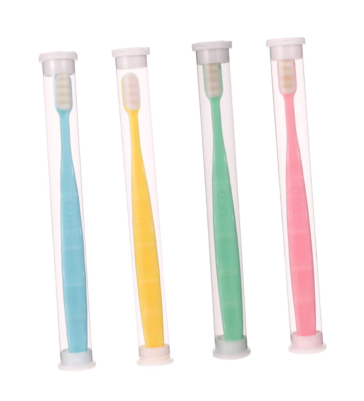 4-Piece Wangan Hair Toothbrush Set - Children's Oral Hygiene & Gum Care | Deep Cleaning Toothbrushes - Buy Online on GoSupps.com