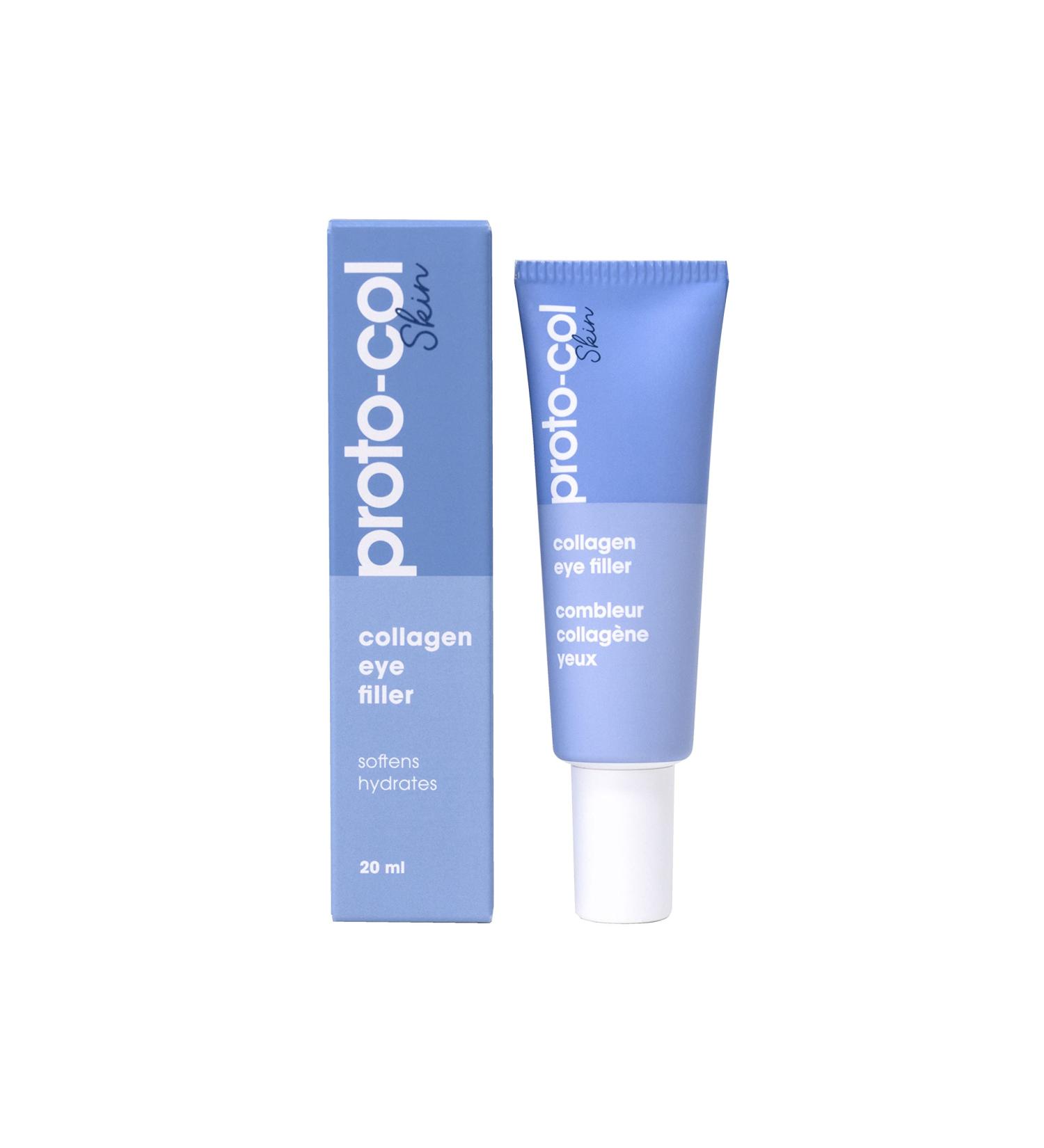 Proto-col - Hydrating Collagen Eye Cream Boosts Brightens and Moisturises Puffy Bags Dark Circles and Crow's Feet for Younger Looking Skin Made with Hyaluronic Acid and Vitamin C (20ml) - Buy Online on GoSupps.com