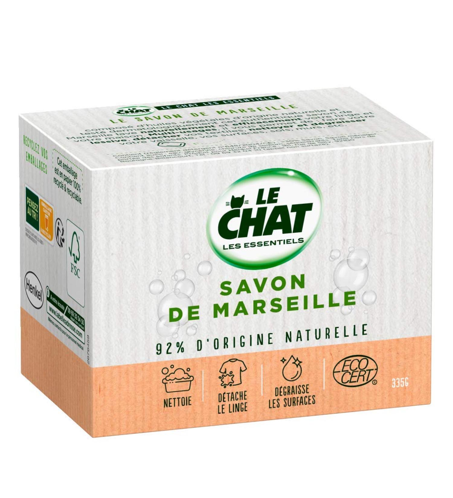 Le Chat Les Essentiels - Solid Marseille Soap - 335g - Buy Online on GoSupps.com