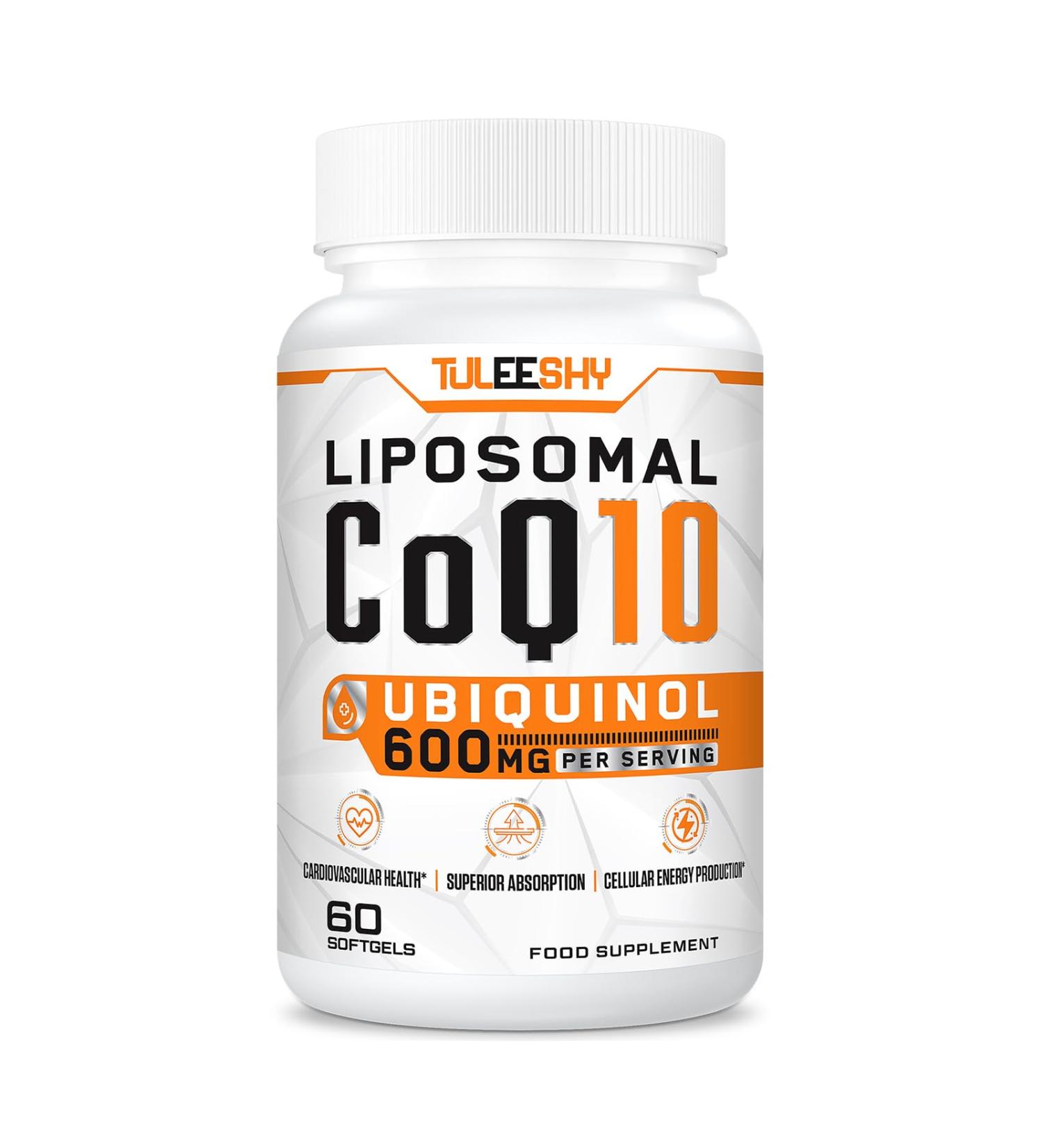 High Potency 600mg Ubiquinol CoQ10 with Liposomal Absorption - Powerful Antioxidant Coenzyme Q10 - 60 Easy-Swallow Softgels - Buy Online on GoSupps.com