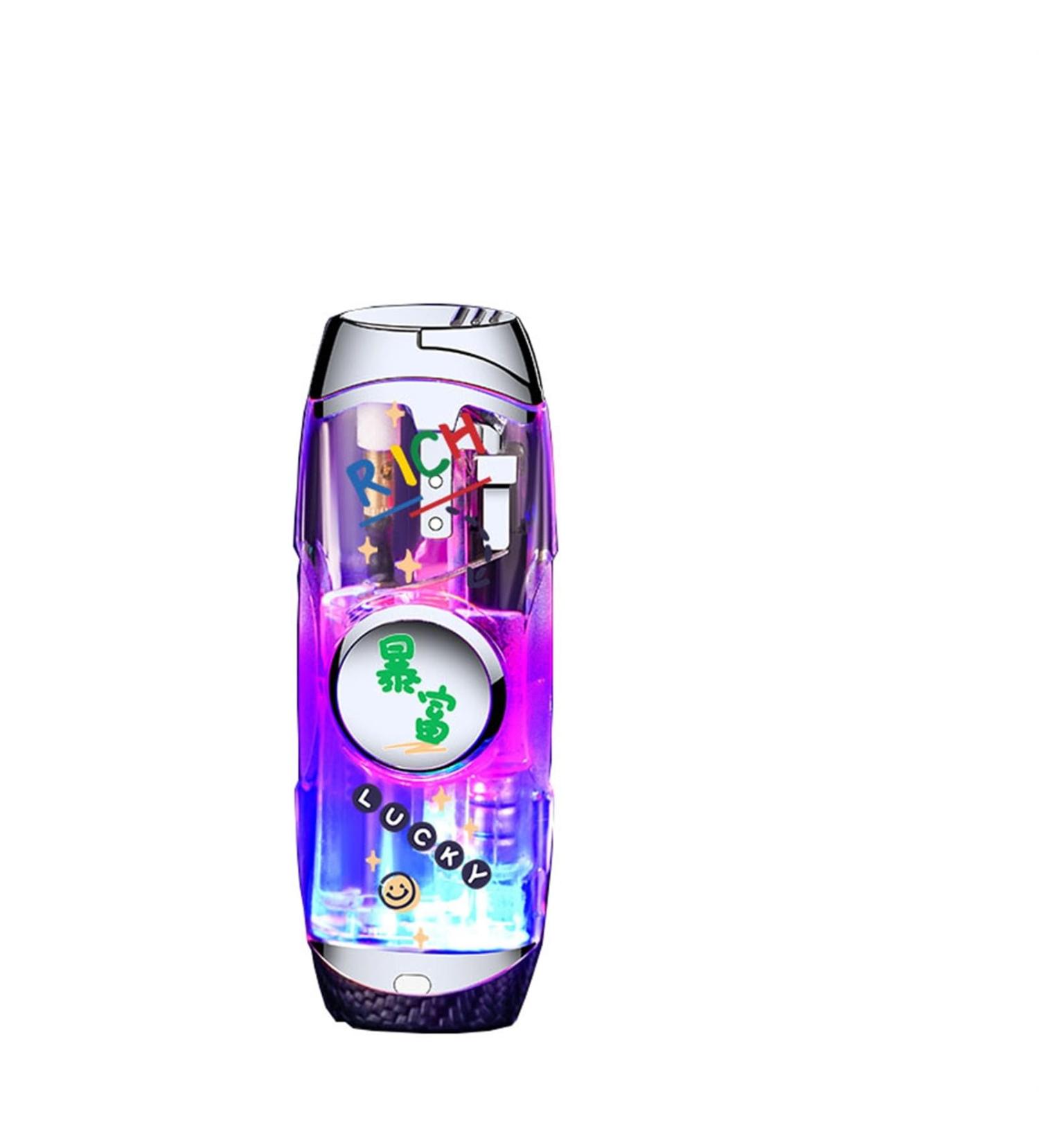 Transparent Body Lighter Windproof red Flame Lighter Adjustable Flame Size refillable Butane Gas Lighter Suitable for Outdoor Indoor Bonfire Gift.(B) - Buy Online on GoSupps.com