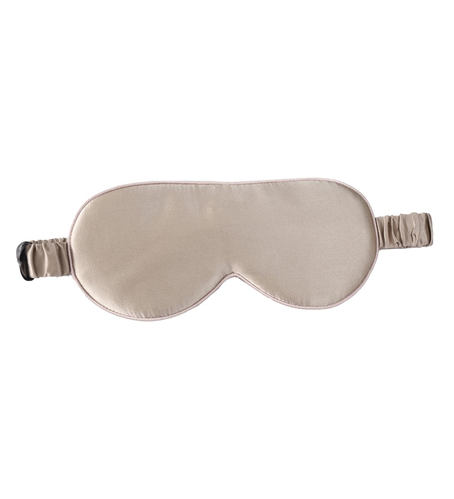 Luxury Slip Silk Sleep Mask - 100% Pure Mulberry Silk Eye Mask for Comfortable Sleep (Beige Large) - Shop Internationally - Buy Online on GoSupps.com