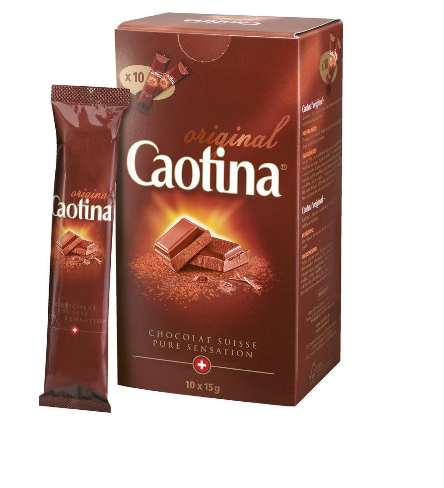 Caotina Original Cocoa Whole Milk Portion Packs - 8x150g (10x15g) | International Shipping Available - Buy Online on GoSupps.com