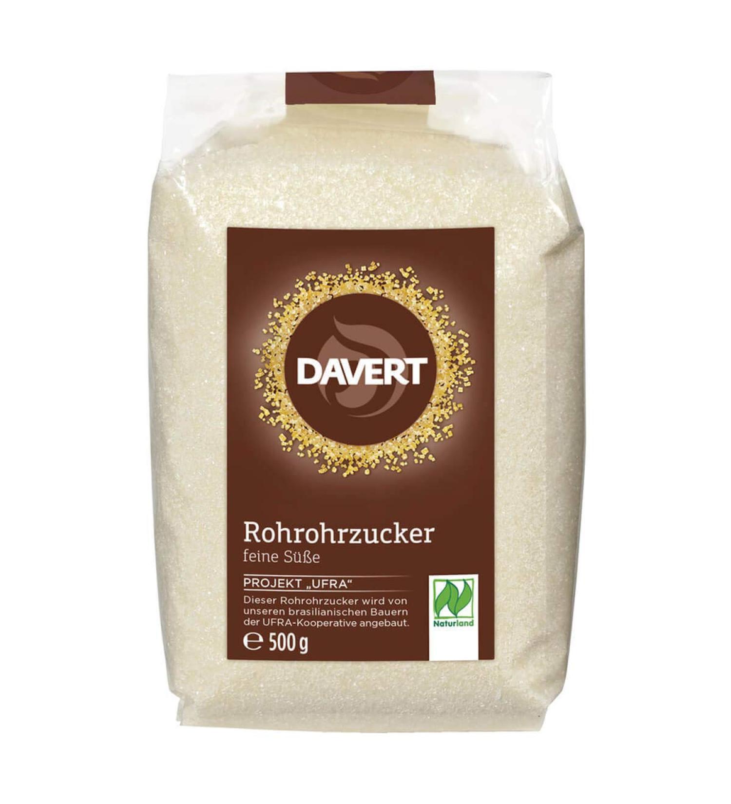 Davert - Raw cane sugar Naturland - 500 g - Pack of 8