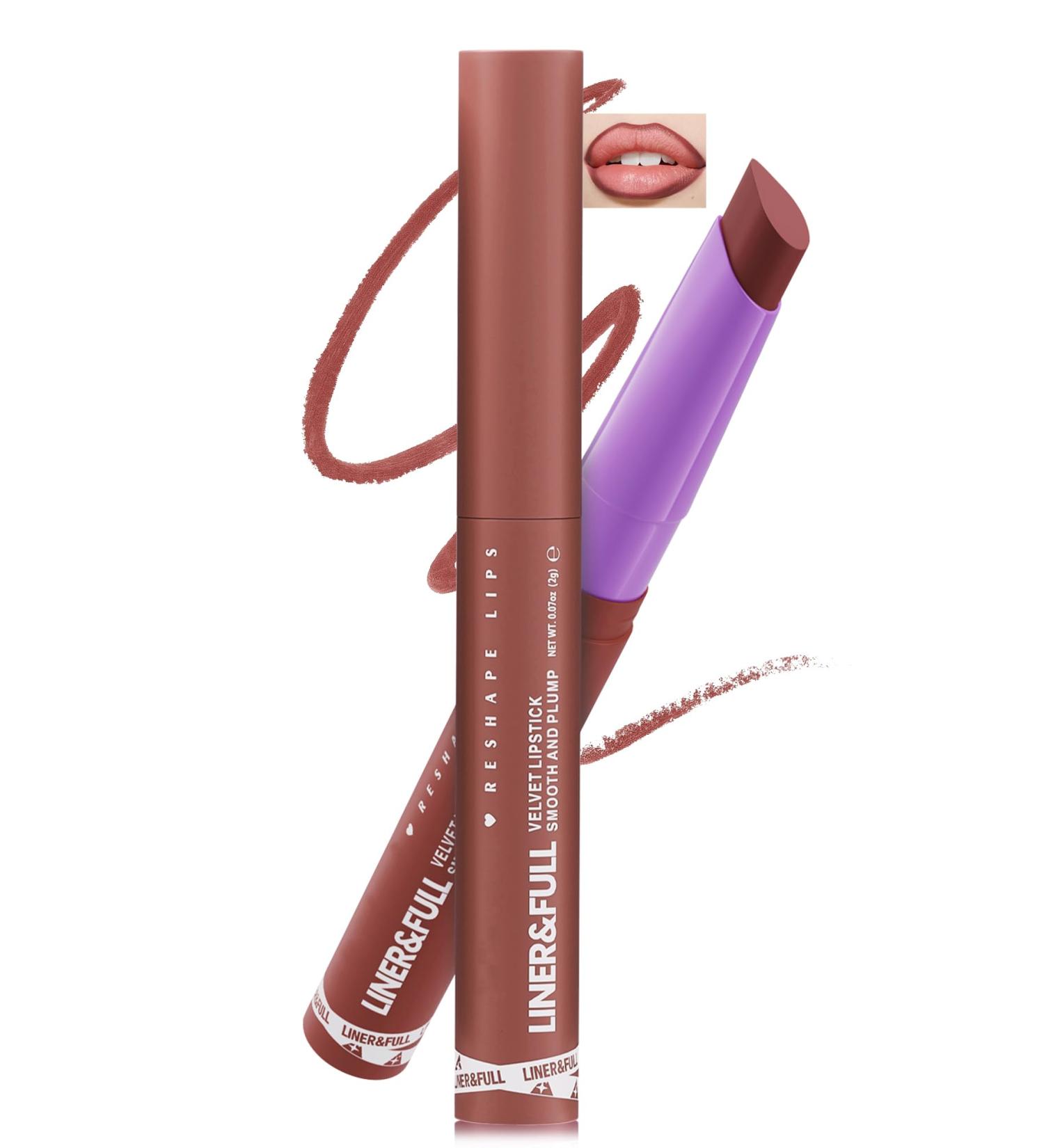 Crayon Rouge a Levre Longue Tenue 2 en 1 Crayon L vres & Rouge L vres Mat Burgundy Haute Pigmentation Fini Mat Velours Lip Liner Lipstick Waterproof Sans Transfert Maquillage pour Femmes-10 10# Burgundy - Buy Online on GoSupps.com
