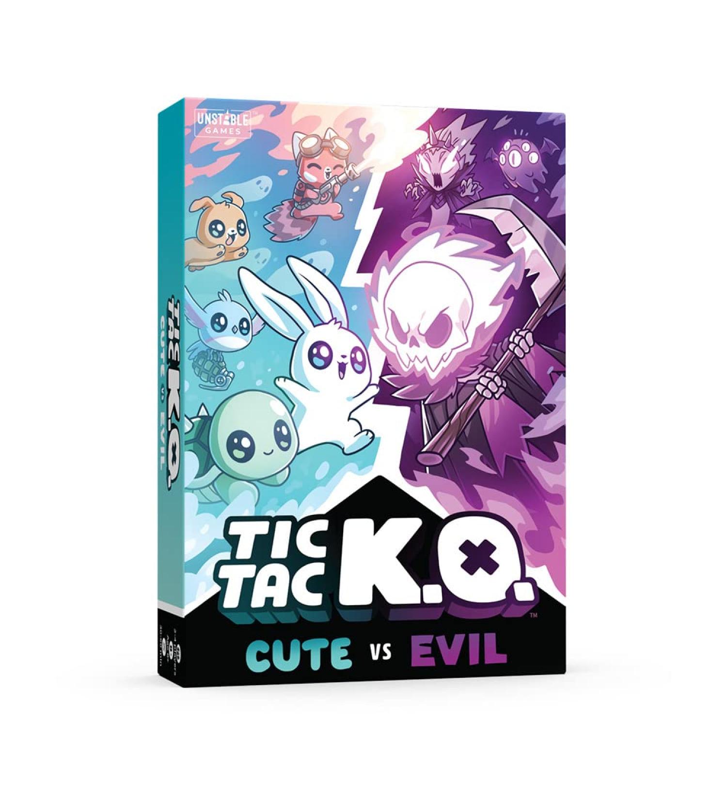 TeeTurtle Tic Tac KO: Cute vs. Evil Base Game - from The Creators of Unstable Unicorns