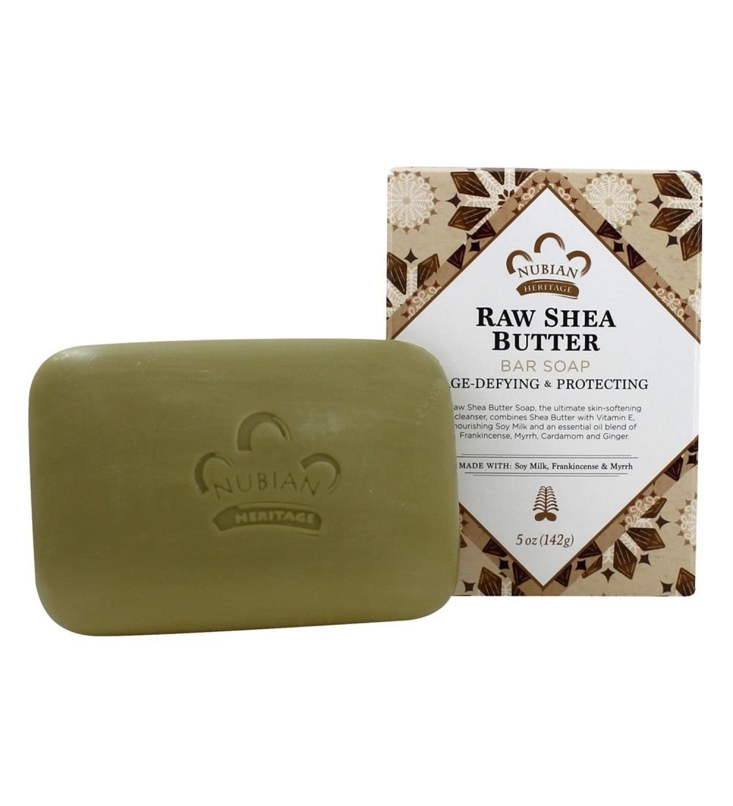 Nubian Heritage Raw Shea and Myrrh Bar Soap 5oz (Pack of 6) - Natural Body Soap - Buy Online on GoSupps.com