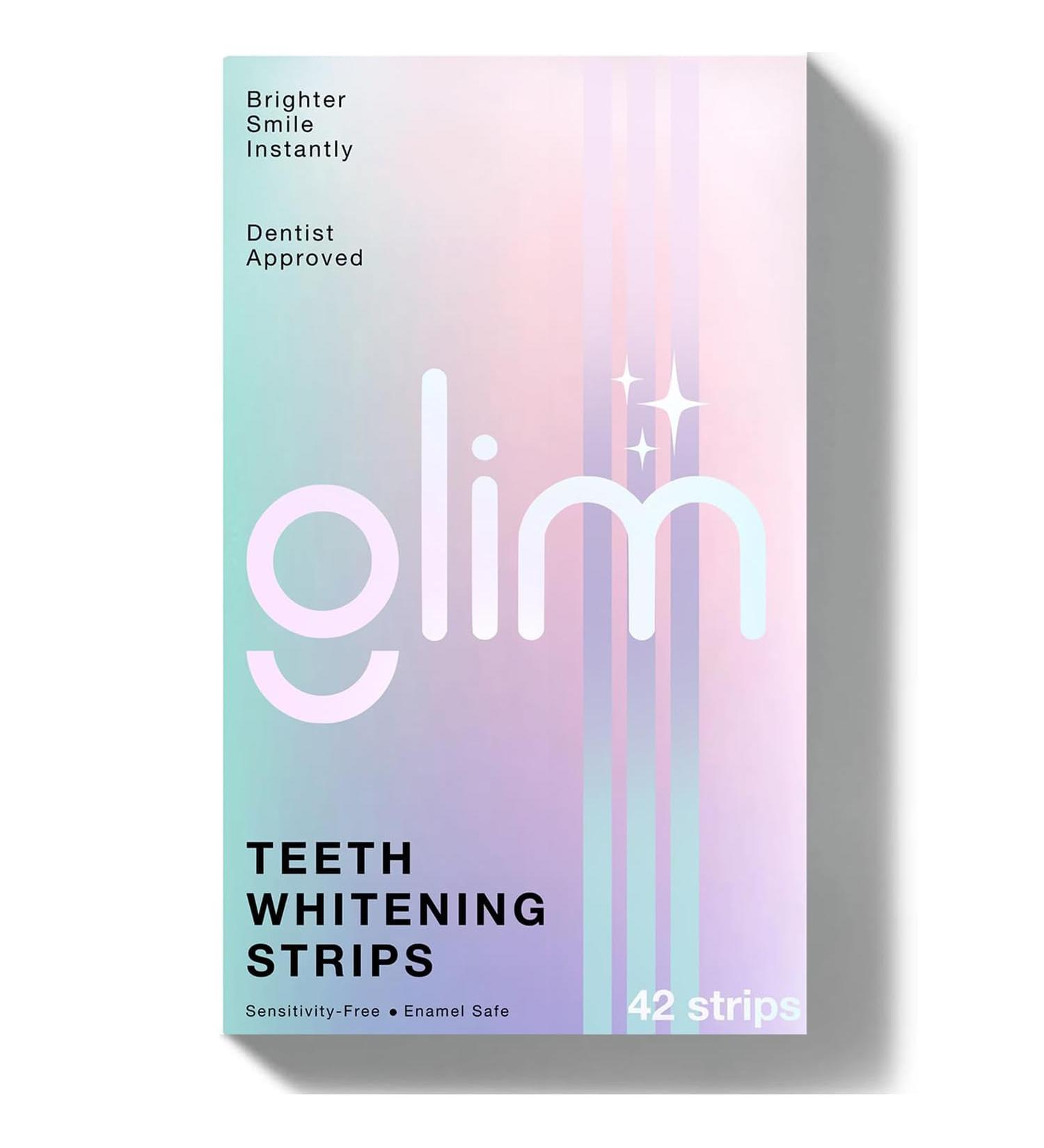 Glim Professional Teeth Whitening Strips| 42 Strips (21 Treatments) Hydrogen-Free Peroxide-Free Non-Toxic Dentist Recommended Sensitivity Free - Vegan & Cruelty Free - (Mint) - Buy Online on GoSupps.com