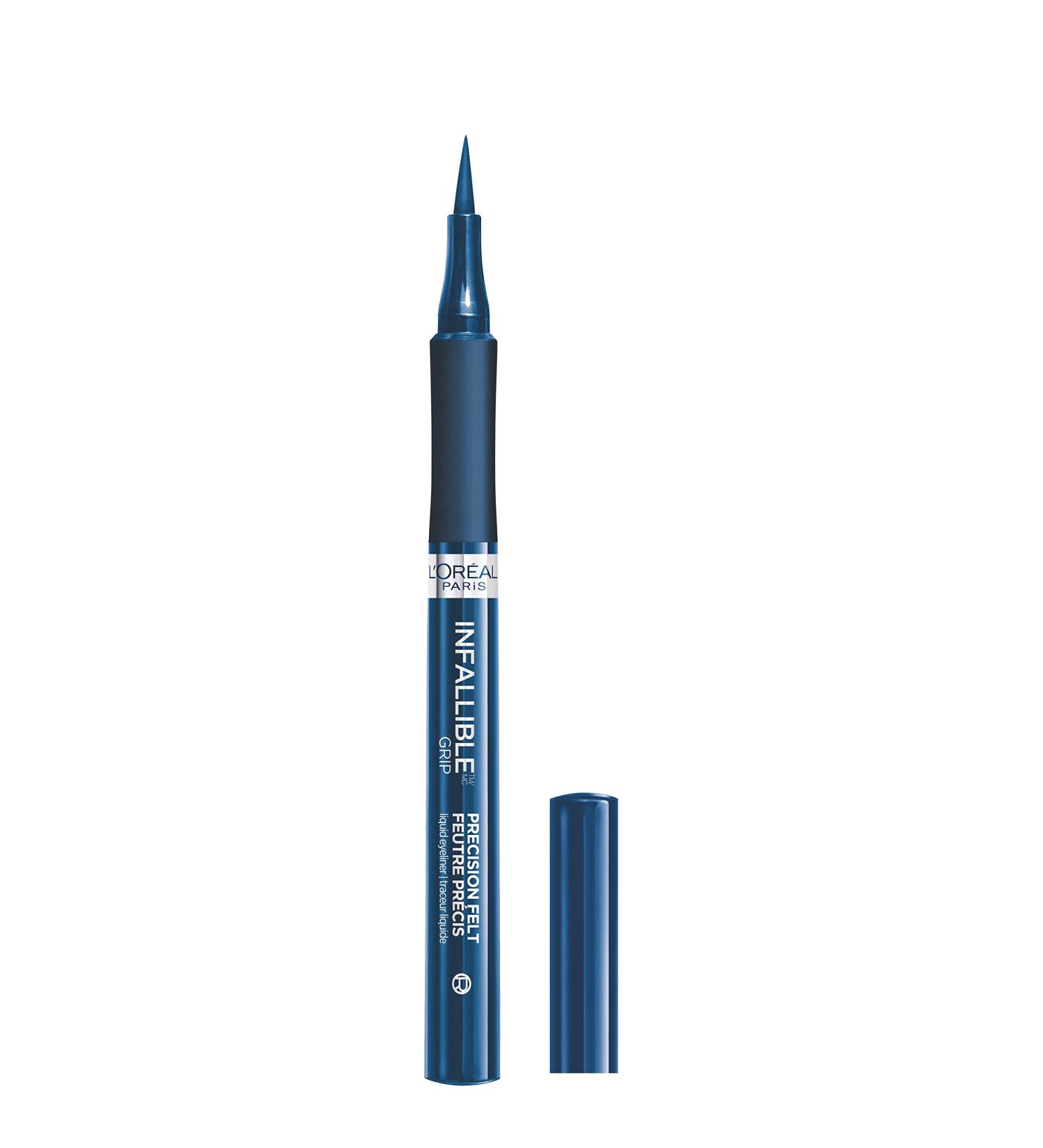 L'Or al Paris Infallible Grip Precision Felt Eyeliner - Smudge Resistant, Long Lasting, Waterproof - Blue 0.03 fl oz - Buy Online on GoSupps.com