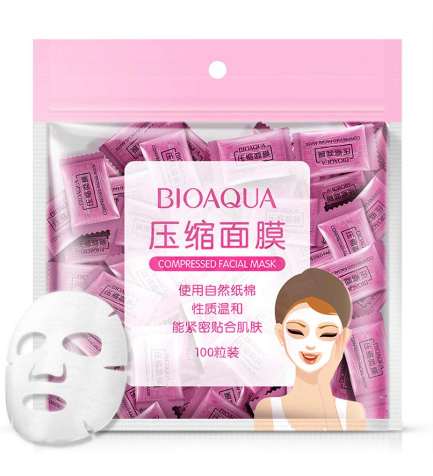 Compressed Face Mask 100pcs - Silk Natural Skin Care Masks for Crafting | International Shipping - Buy Online on GoSupps.com