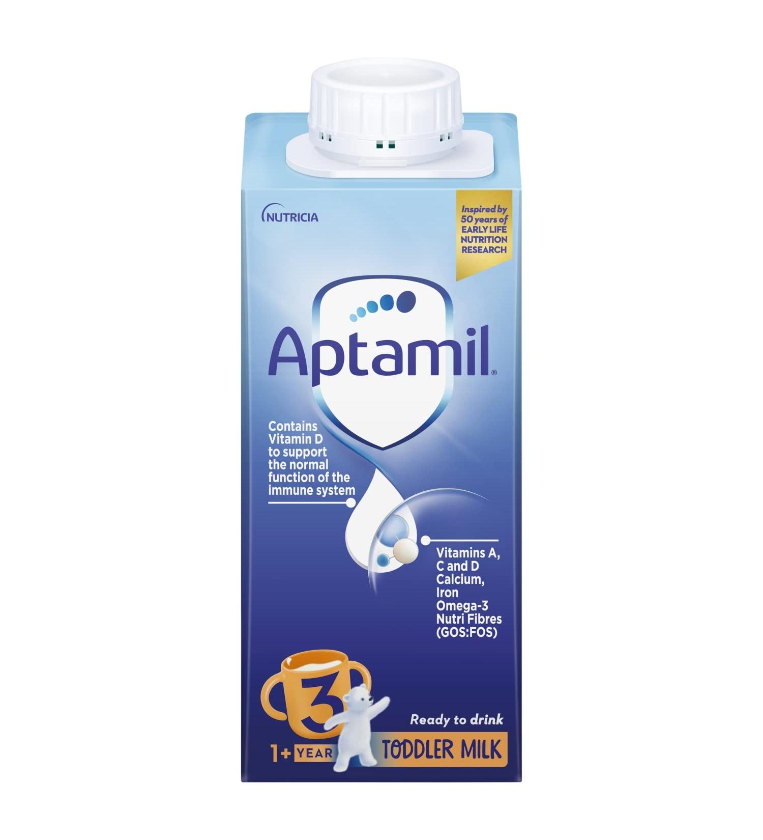 Aptamil 3 Toddler Baby Milk Ready to Drink Liquid Formula 1-3 Years 200ml - Pack of 1 - Buy Online on GoSupps.com