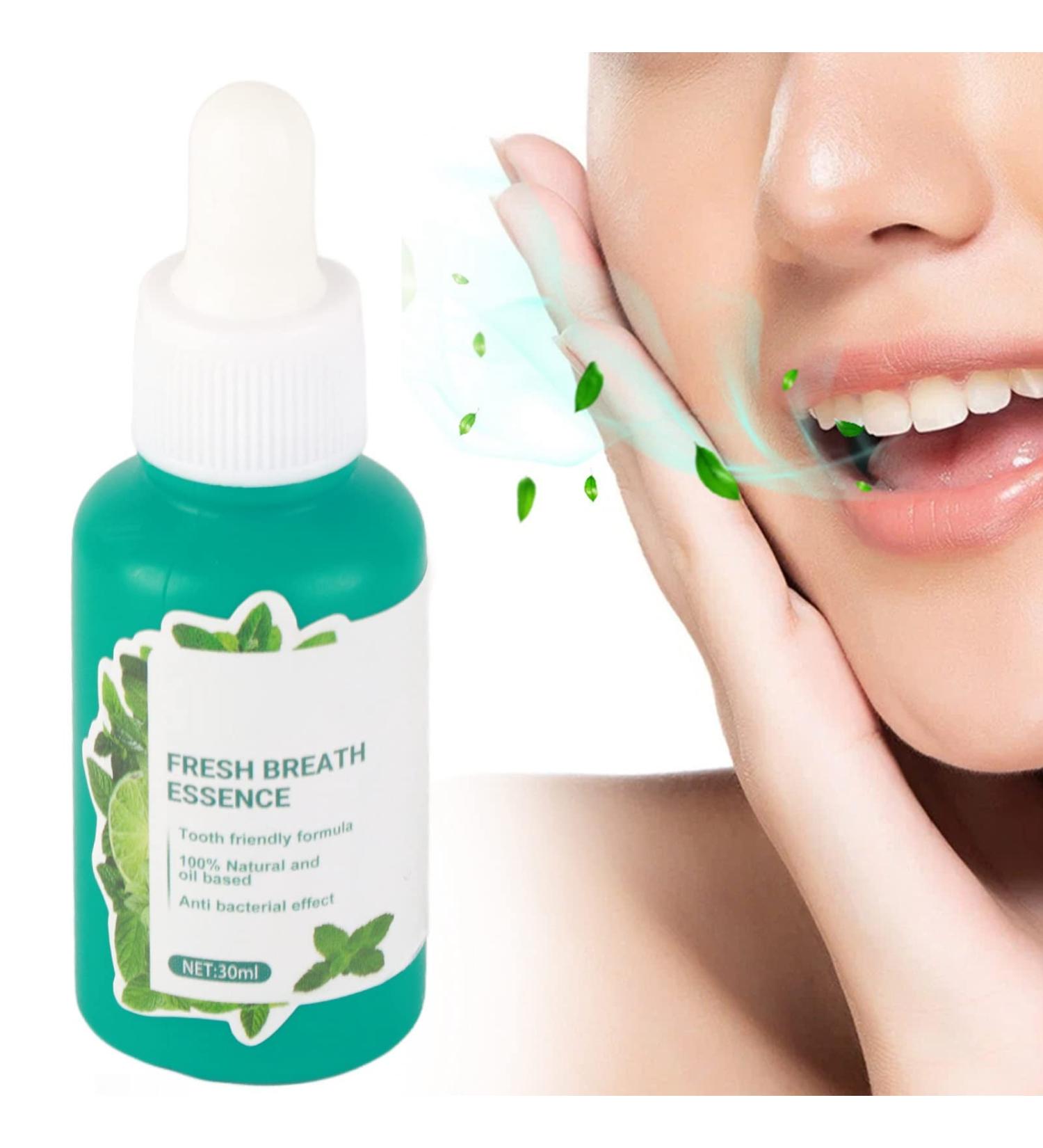 Oral Breath Serum - 2x Bad Breath Remover 30ml Herbal Mint Drops for Fresh Breath | Portable Solution for Men & Women - Buy Online on GoSupps.com