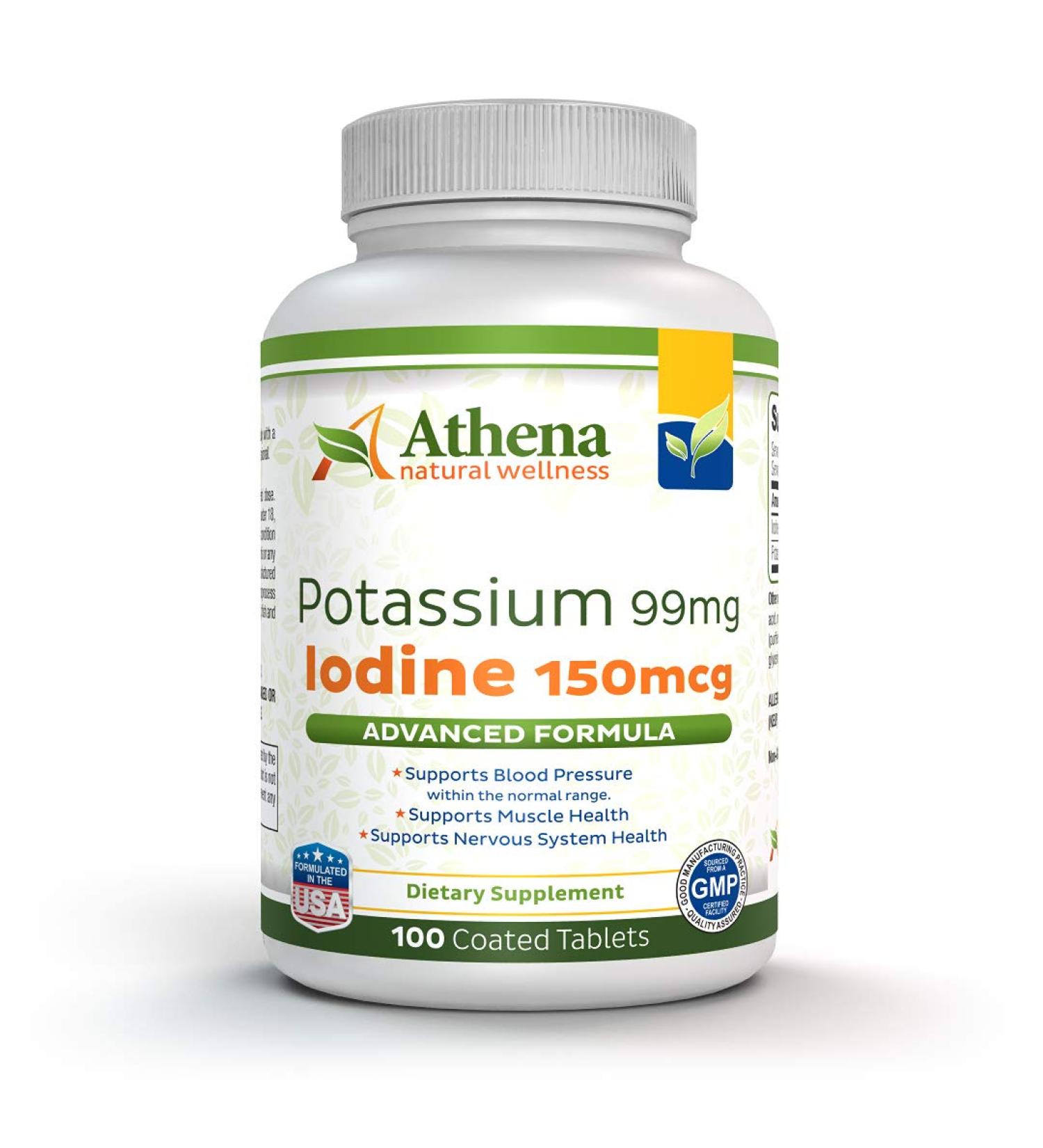 Potassium 99mg with Iodine 150mcg Supplement - Essential Mineral Blend for Overall Health - Buy Online on GoSupps.com