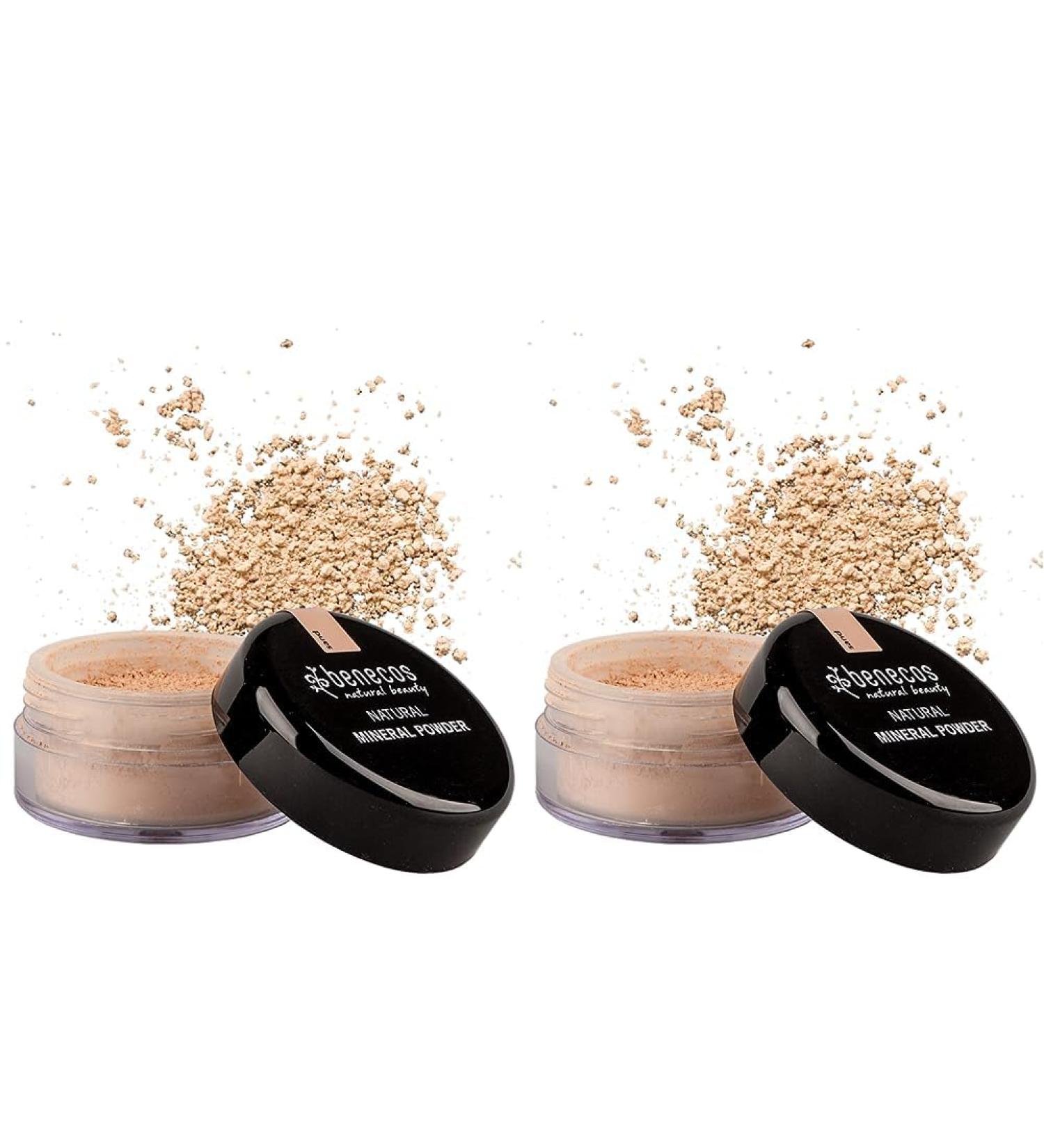 Benecos Natural Beauty Mineral Powder - Loose Mattifying Makeup | Vegan & Talc-Free - 10g (Pack of 2) - Buy Online on GoSupps.com