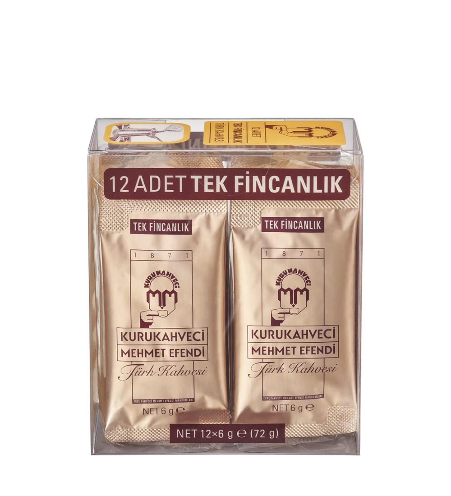 Mehmet Efendi Lot de 12 bo tes de caf turc 6 g 72 g - Buy Online on GoSupps.com