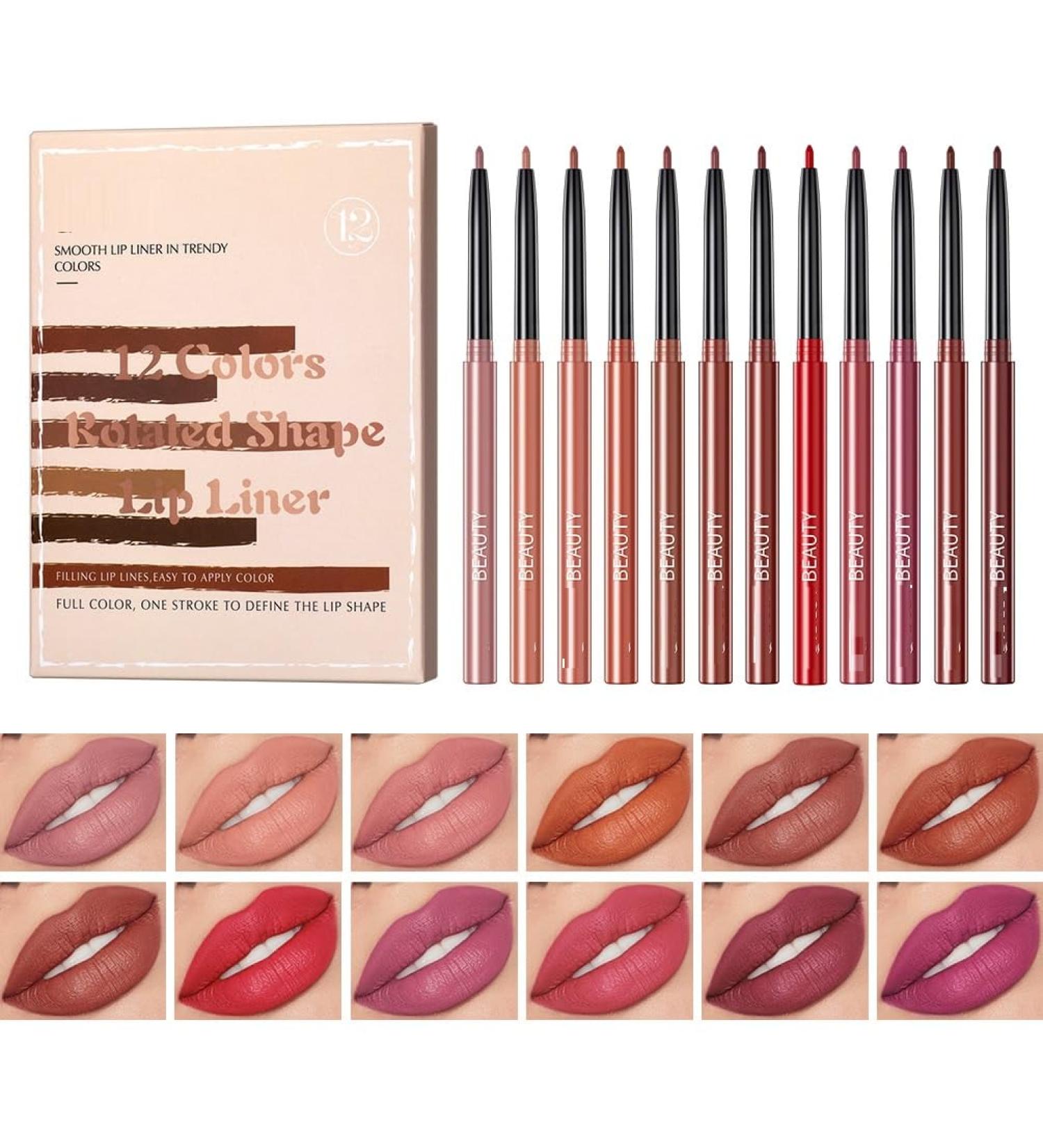  SONGVISON Set of 12 lip pencils with a matte waterproof and long-lasting formula nude and smudge-proof colors (set of 12 units) - Buy Online on GoSupps.com