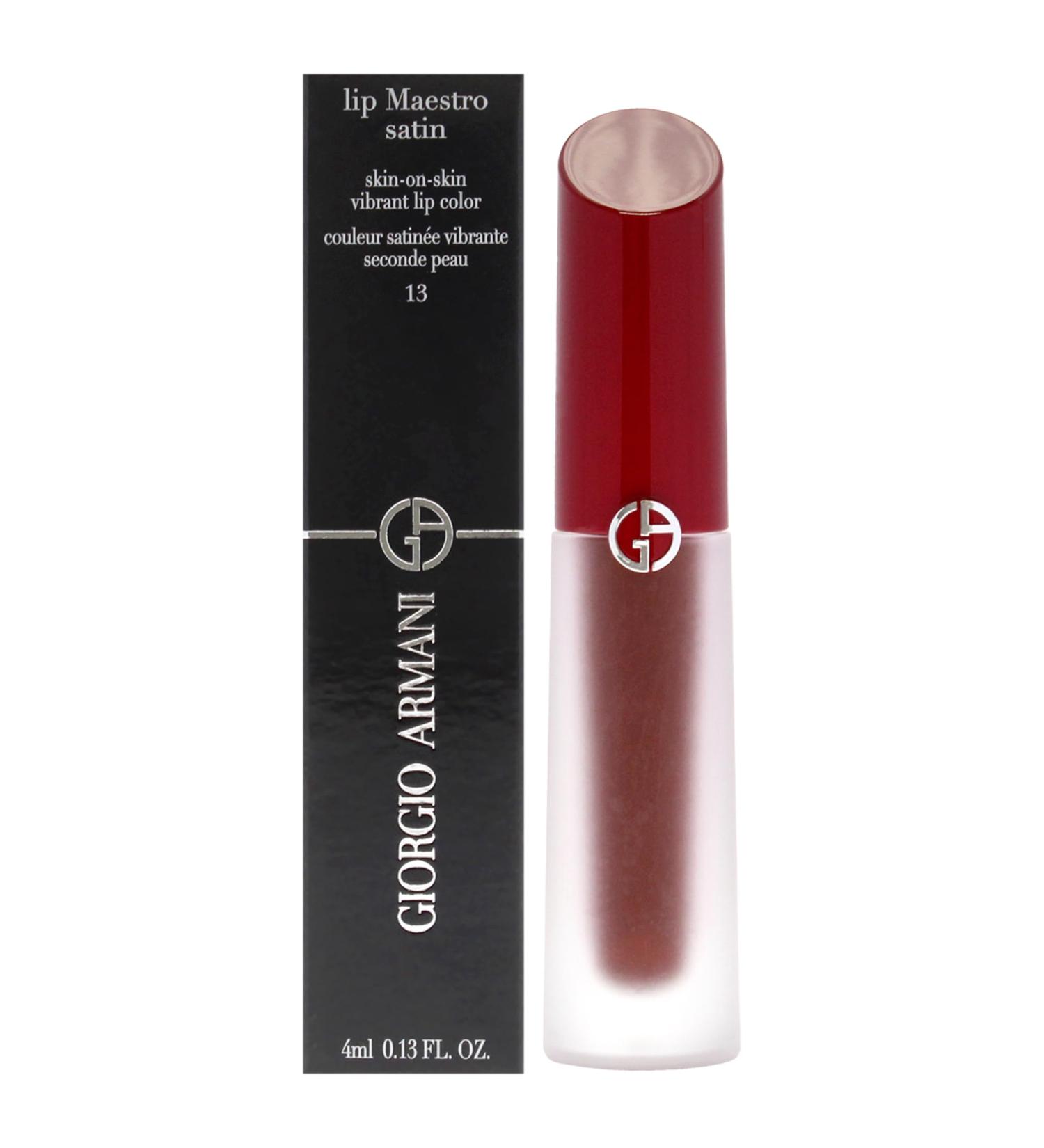 Giorgio Armani Lip Maestro Satin Lipstick 13 Gala Night - Long-Lasting 0.13 oz | Shop Internationally - Buy Online on GoSupps.com