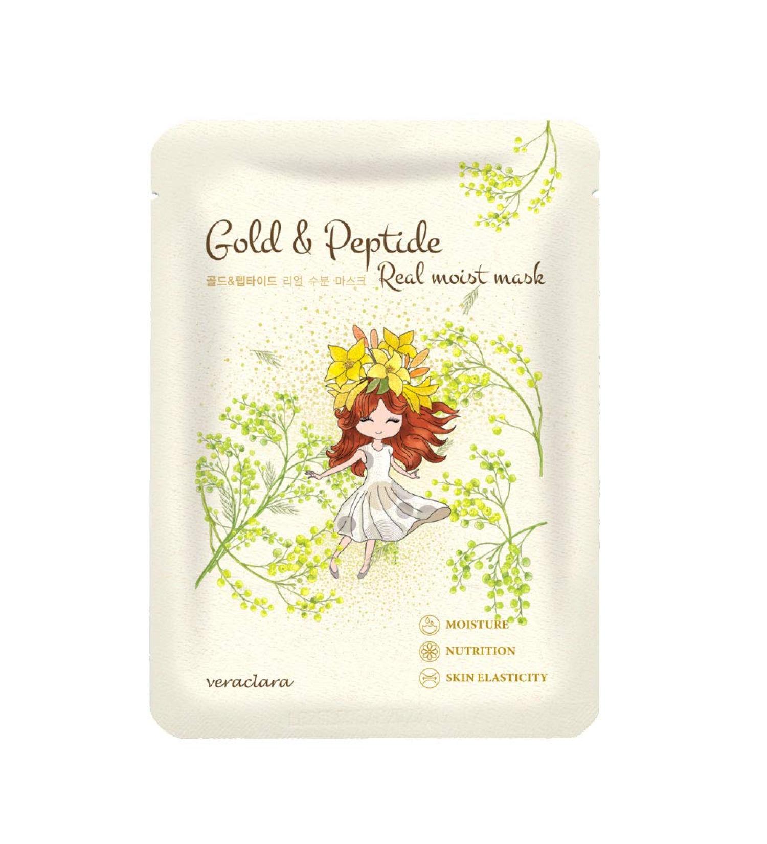 Veraclara Prime Facial Mask - 16 Gold & Peptide for Radiant Skin | Shop Internationally - Buy Online on GoSupps.com