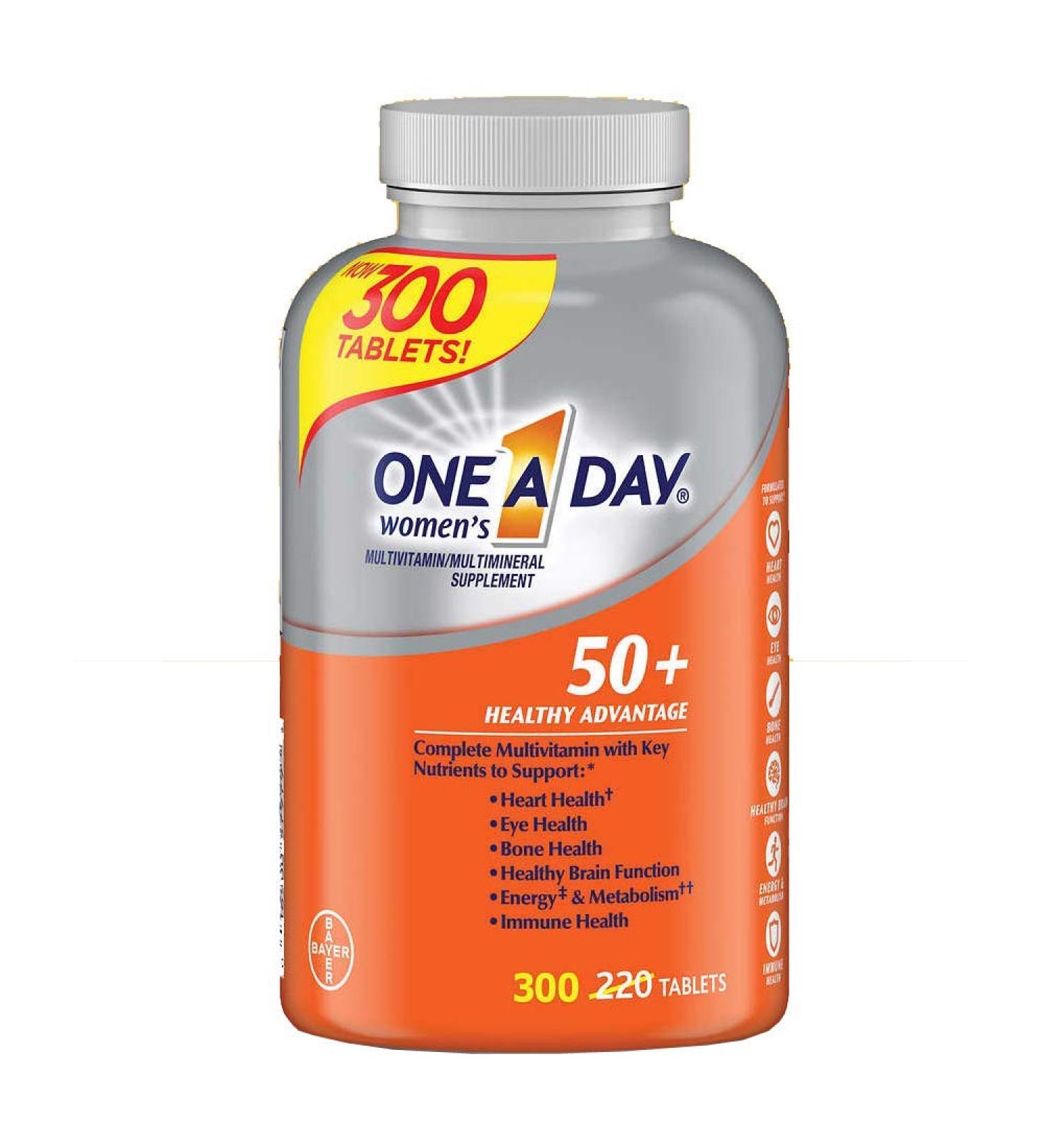 One A Day Women's 50+ Healthy Advantage Multivitamin 300 Tablets 300 Count (Pack of 1)