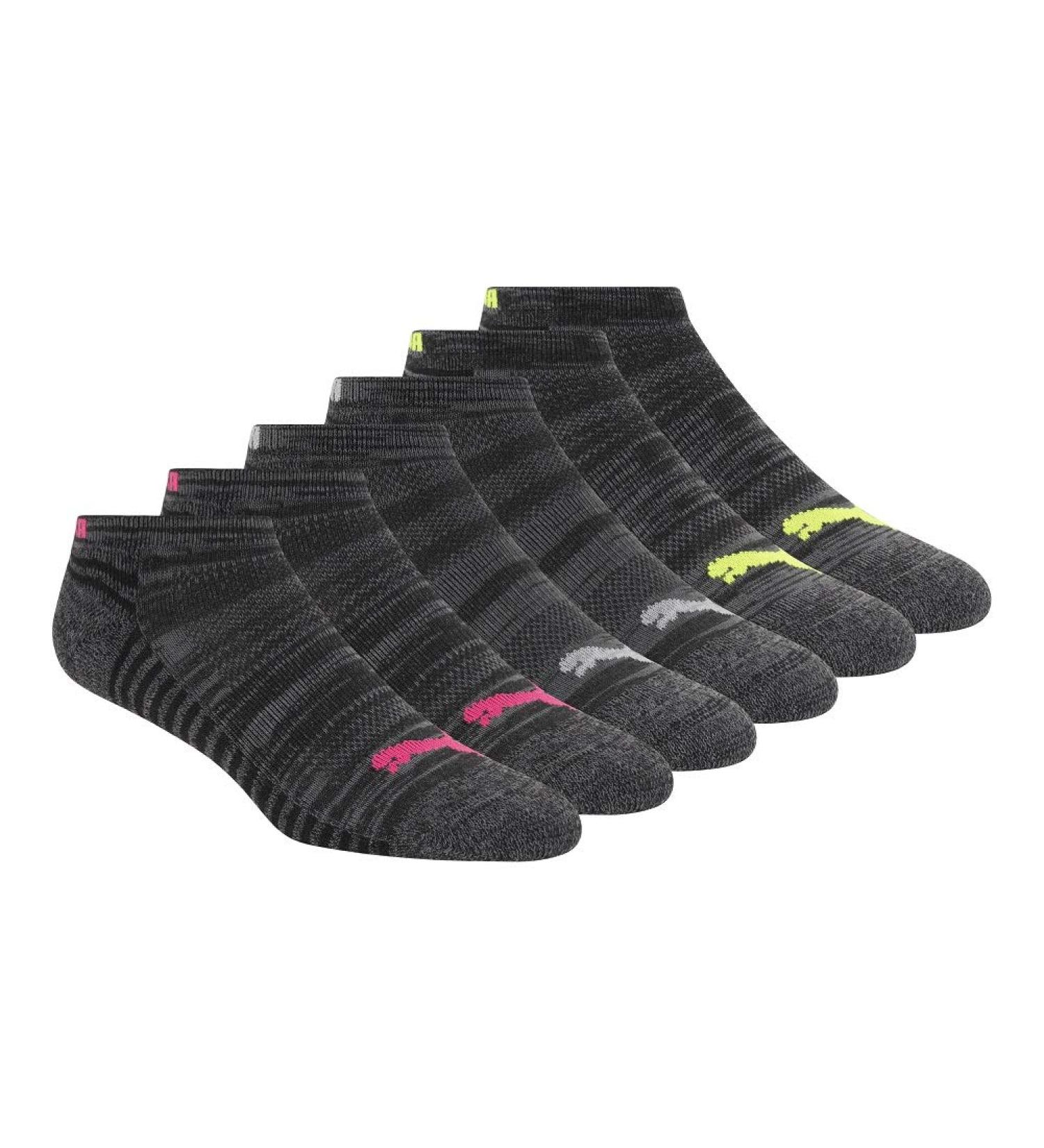 PUMA Women's 6 Pack Low Cut Socks 9-11 in Black/Pink - Comfort and Style! - Buy Online on GoSupps.com