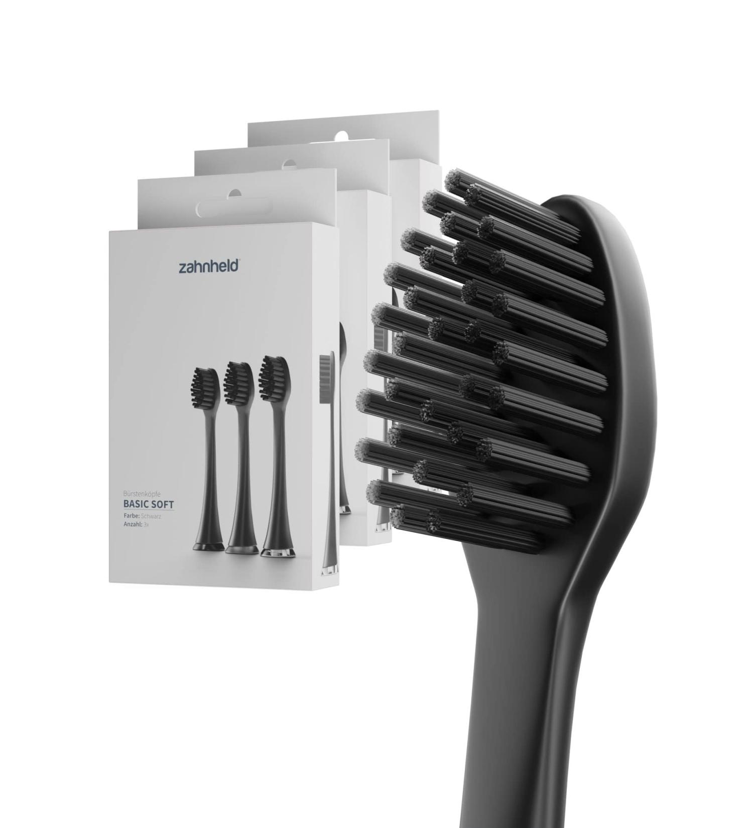 Zahnheld Basic Soft Replacement Brush Heads | Eco-Friendly Pap Packaging | 9-Piece Set for Gero Schallzahnbrush | Effective Oral Care Cleanliness - Buy Online on GoSupps.com