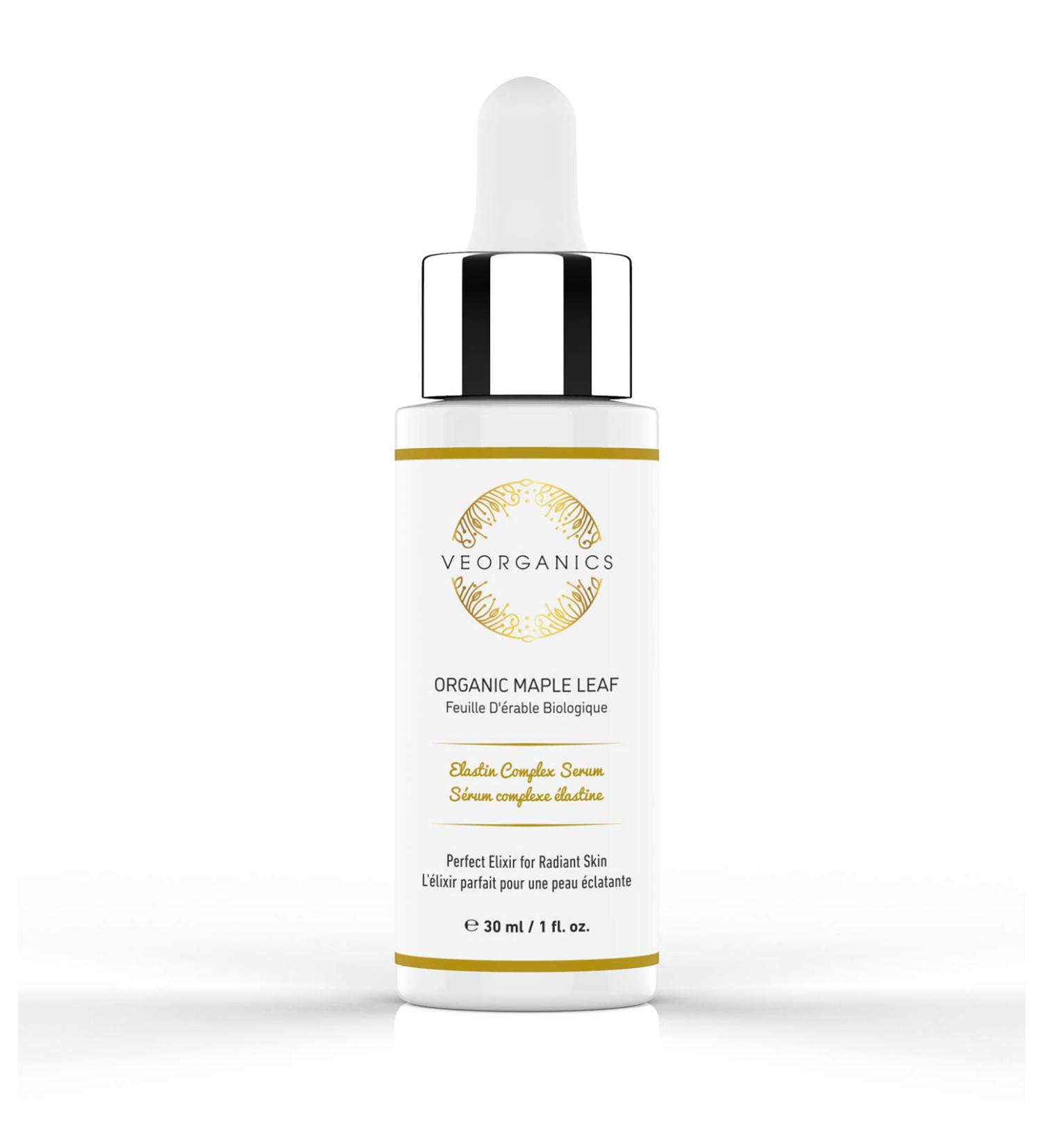 Organic Maple Leaf Elastin Complex Facial Serum - Rich in Vitamin C Serum - Face Serum Skin Care - Anti Aging Serum - Beauty & Personal Care Serum for Face - Facial Skin Care Products by VeOrganics