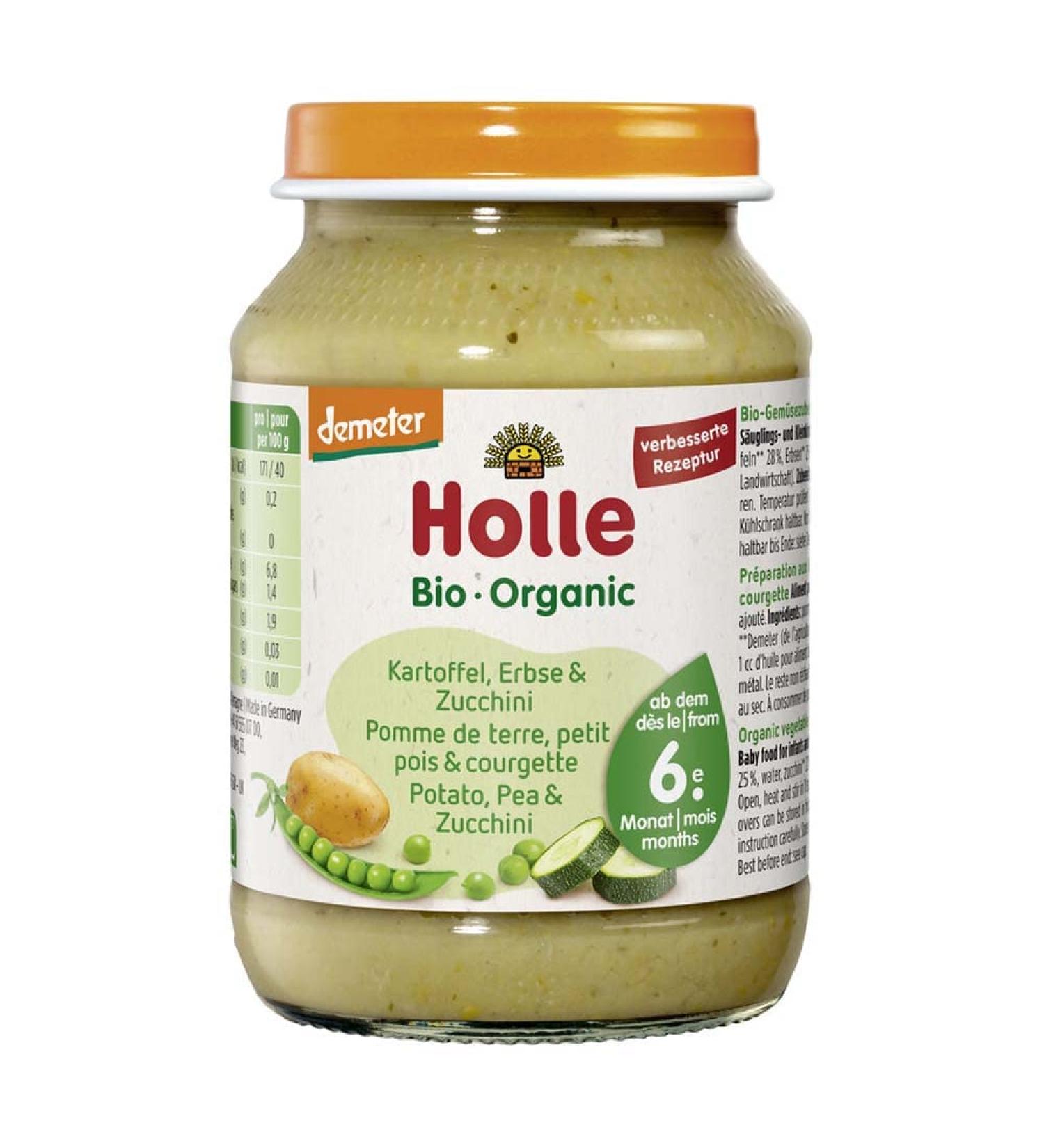 Holle Organic Potatoes with Peas & Zucchini (2 x 190 gr)