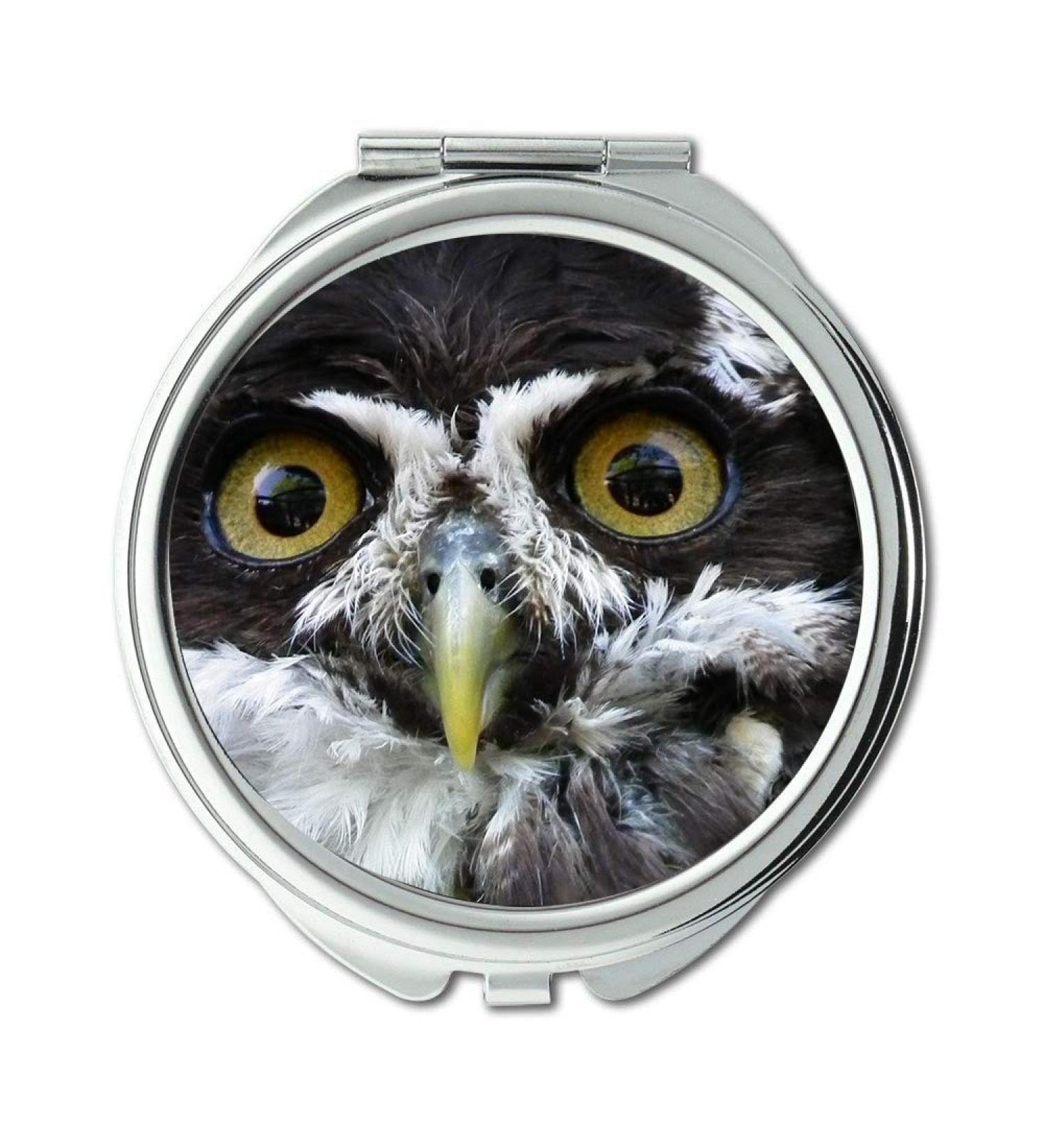 Mirror Compact Mirror owl face young owl pocket mirror portable mirror - Buy Online on GoSupps.com