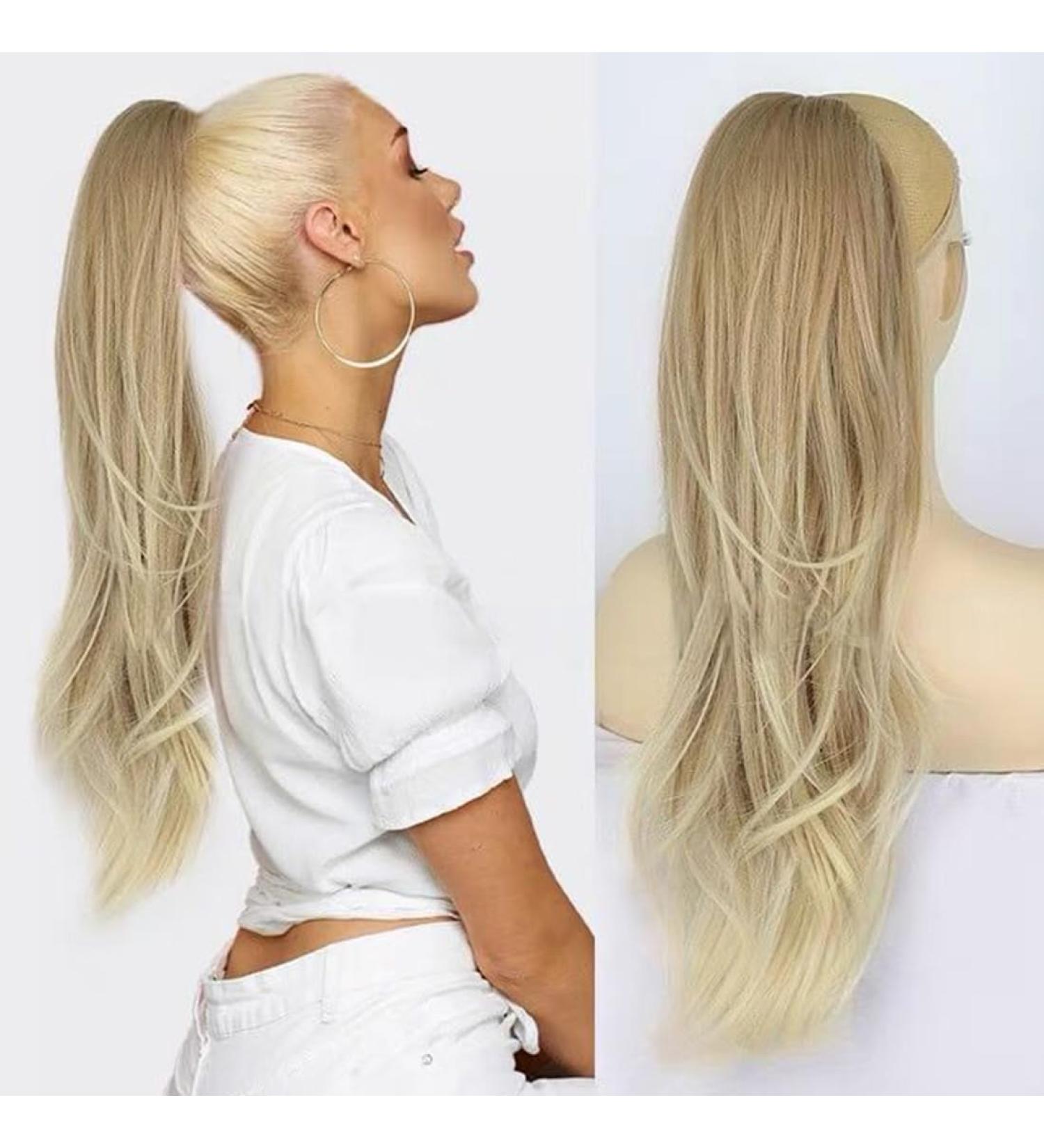 Aikaa Long Braid Ponytail Hair Extension - 65cm Wavy Natural Brown & Blonde Hair for Women | Smooth Stylish & Easy to Use - Buy Online on GoSupps.com