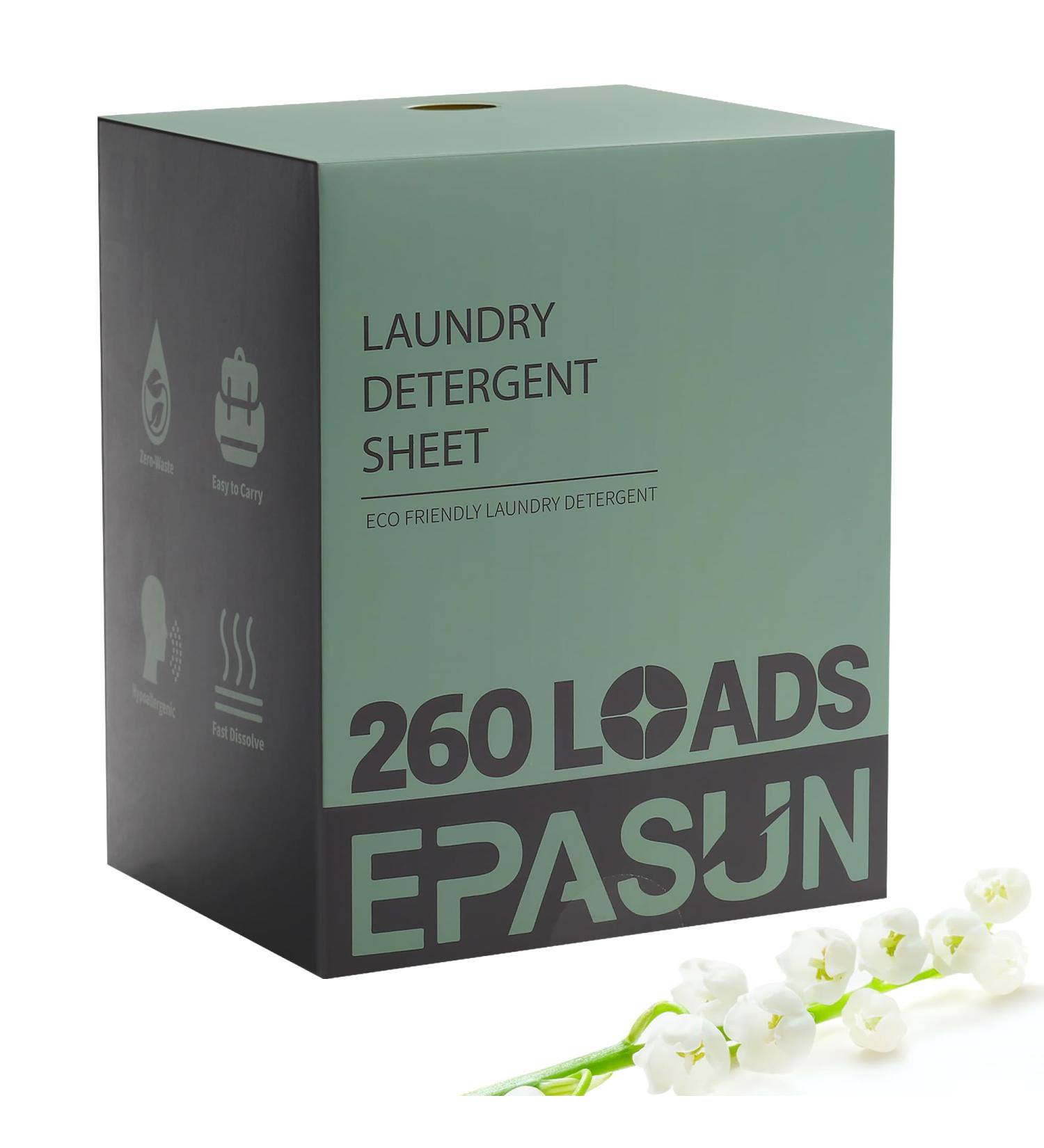Eco-Friendly Laundry Detergent Sheets | 260 Loads Fresh Scent Plant-Based Hypoallergenic - Buy Online on GoSupps.com