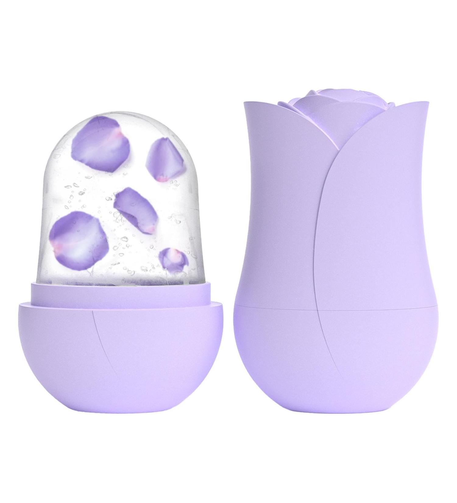 Dtaigou Ice Roller for Face Women Beauty Ice Roller Silicone Ice Face Roller Cube Ice Roller for Face and Eye Facial Beauty Ice Roller Skin Care Tools Purple - Buy Online on GoSupps.com