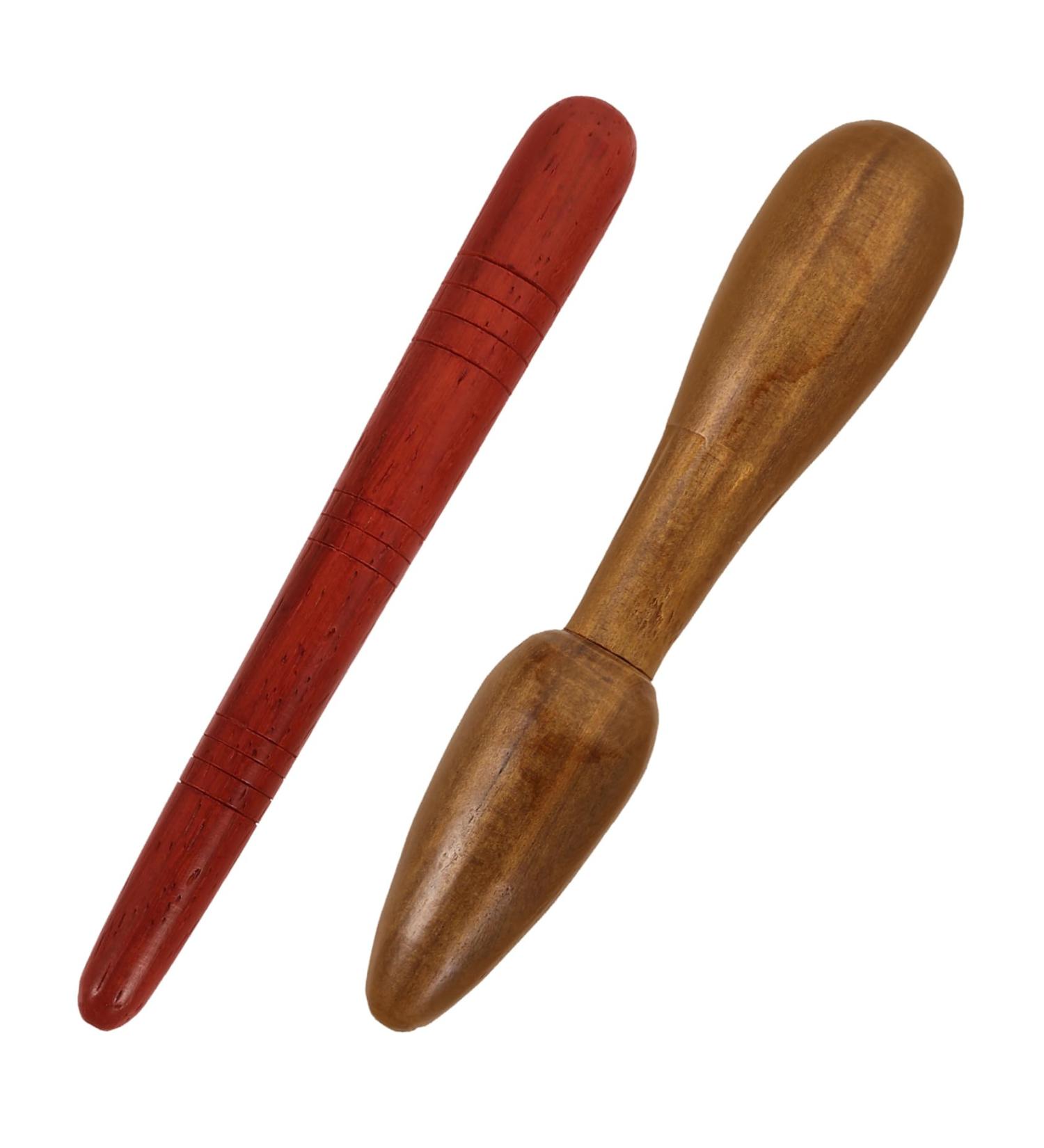 Minkissy Wooden Massage Tools - 4 Piece Hand Roller & Foot Massager for Acupuncture & Therapy - Buy Online on GoSupps.com