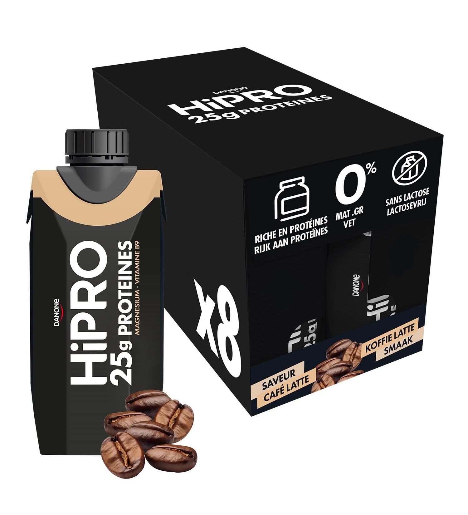 Hipro - Boisson prot in e go t caf latte - 330ml - Lot de 8x330ml - Buy Online on GoSupps.com